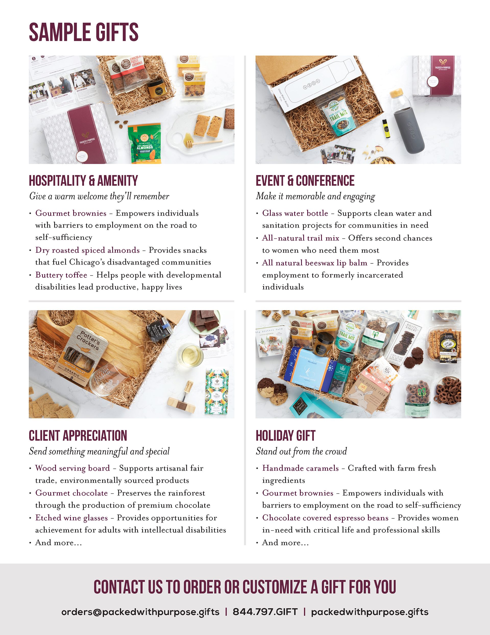 Digital Gift Guide. Layout and typography. (Client: Packed with Purpose)