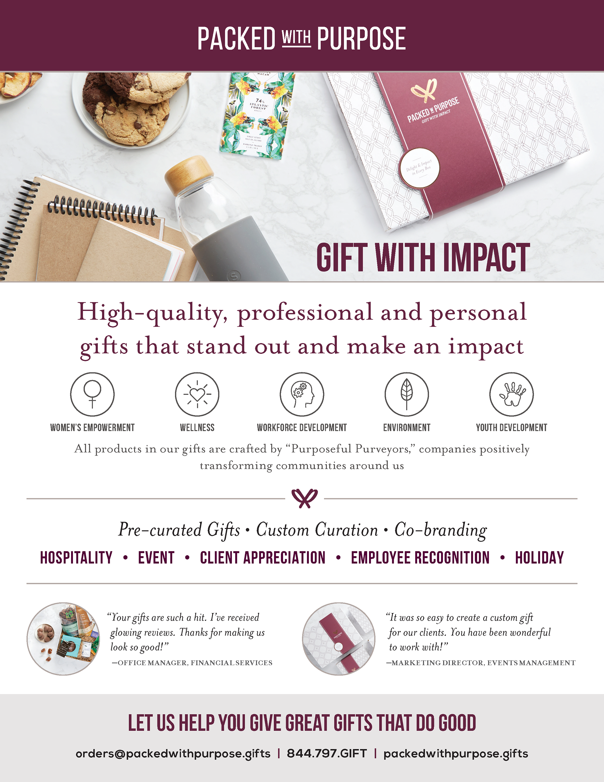 Digital Gift Guide. Layout and typography. (Client: Packed With Purpose)