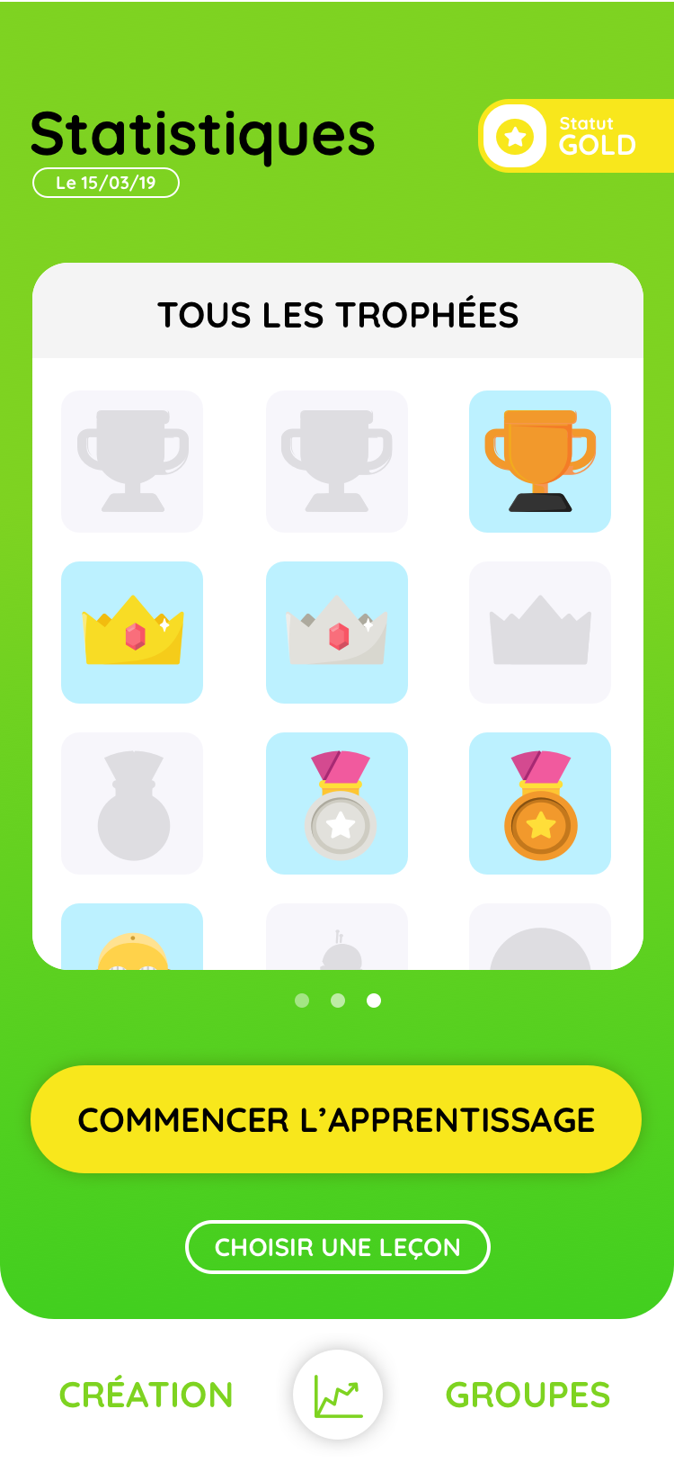 Statistiques : trophées