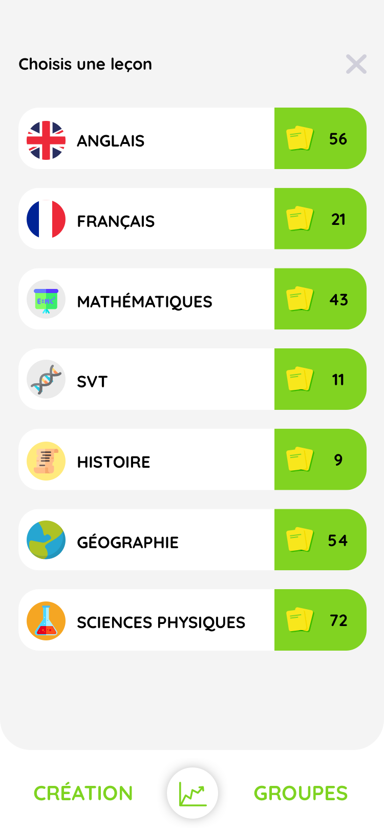 Choix de la leçon