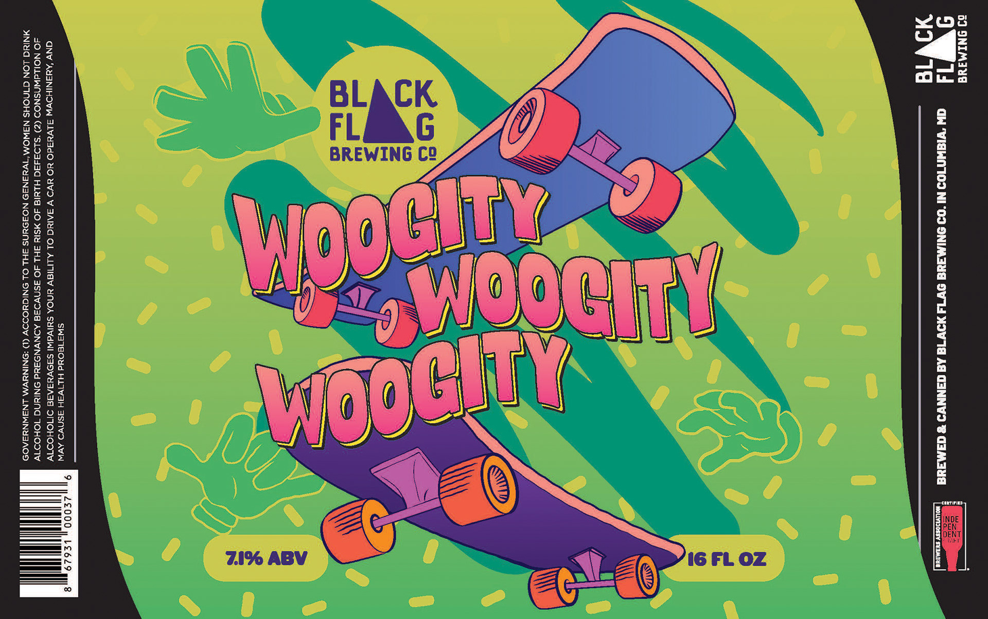 Final label design from Black Flag Brewing Co.