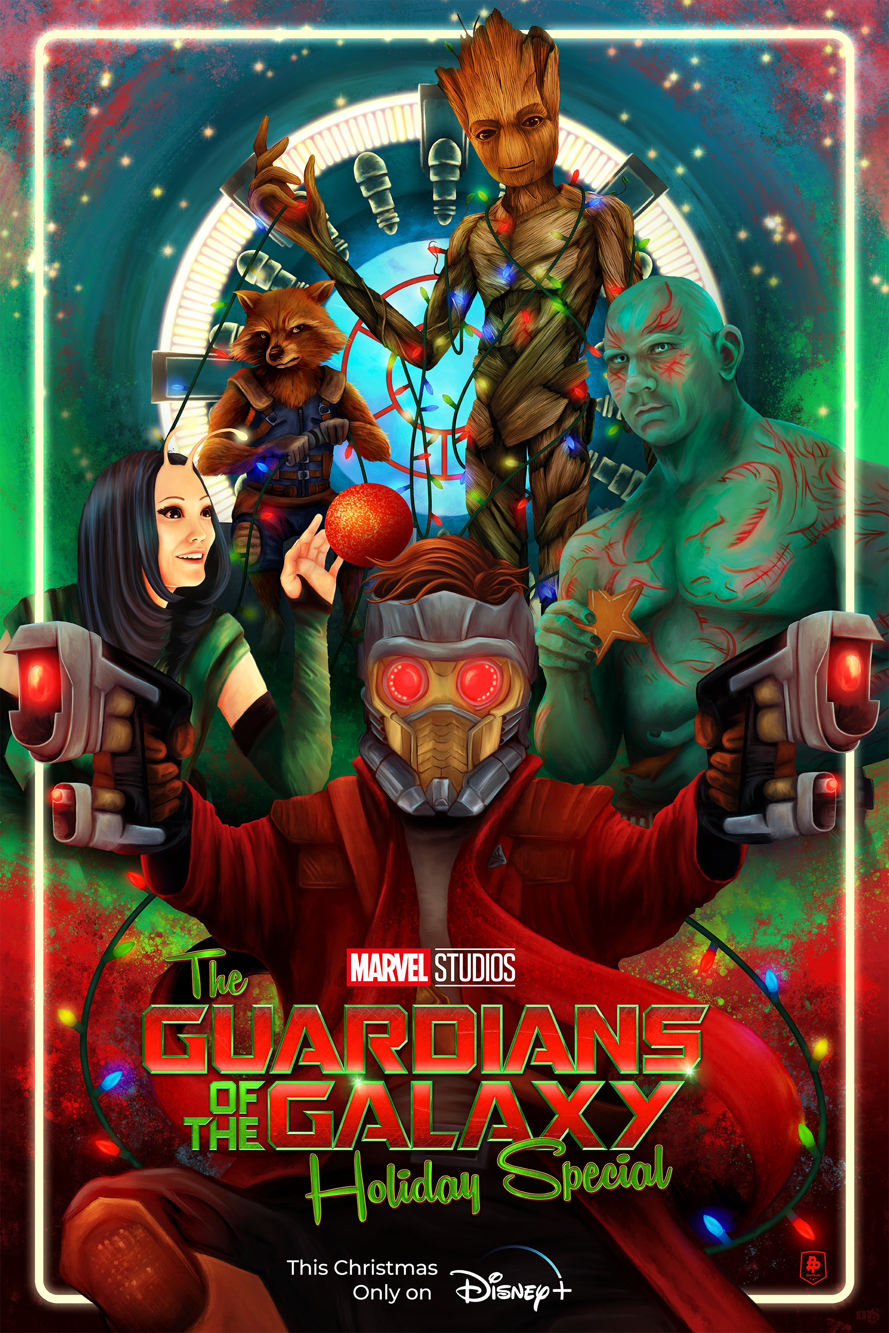 Poster for The Guardians of the Galaxy Holiday Special - created as part of the Poster Posse protégé program, 2022
