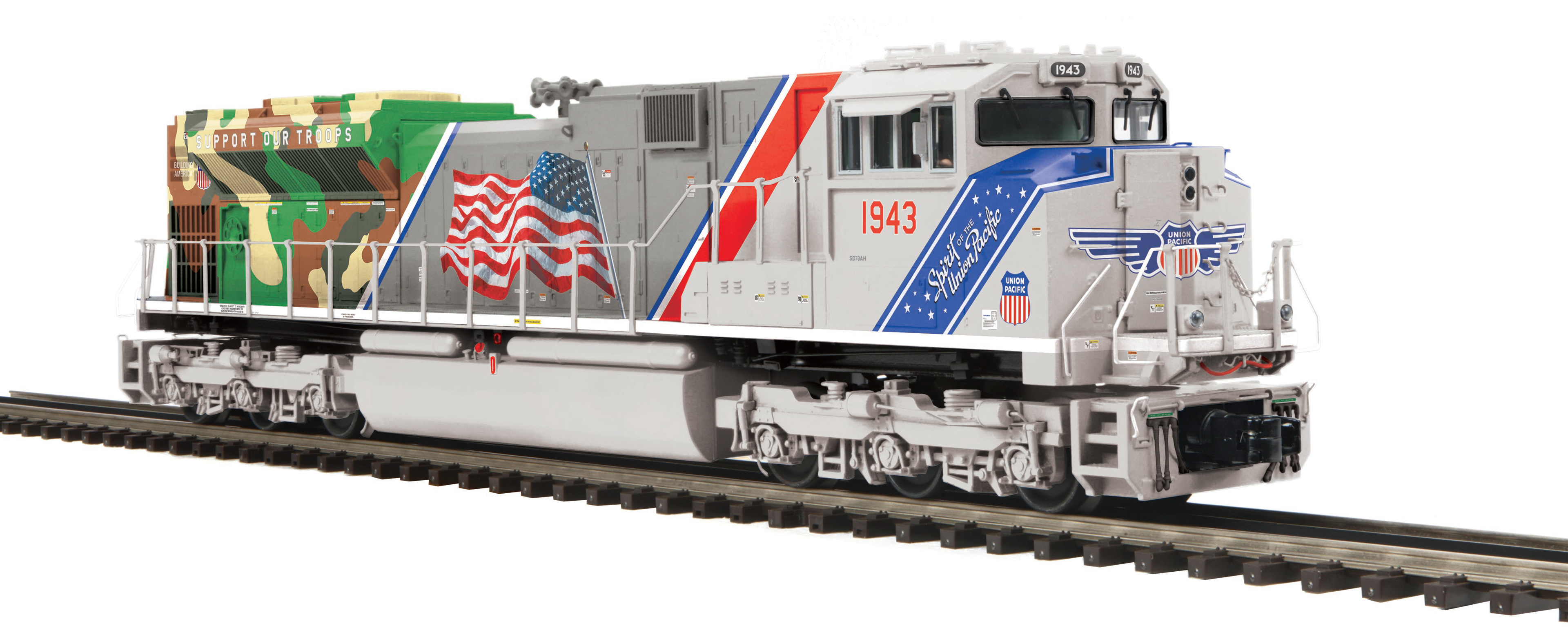 Finished product mock-up photo with artwork applied for M.T.H. Electric Trains