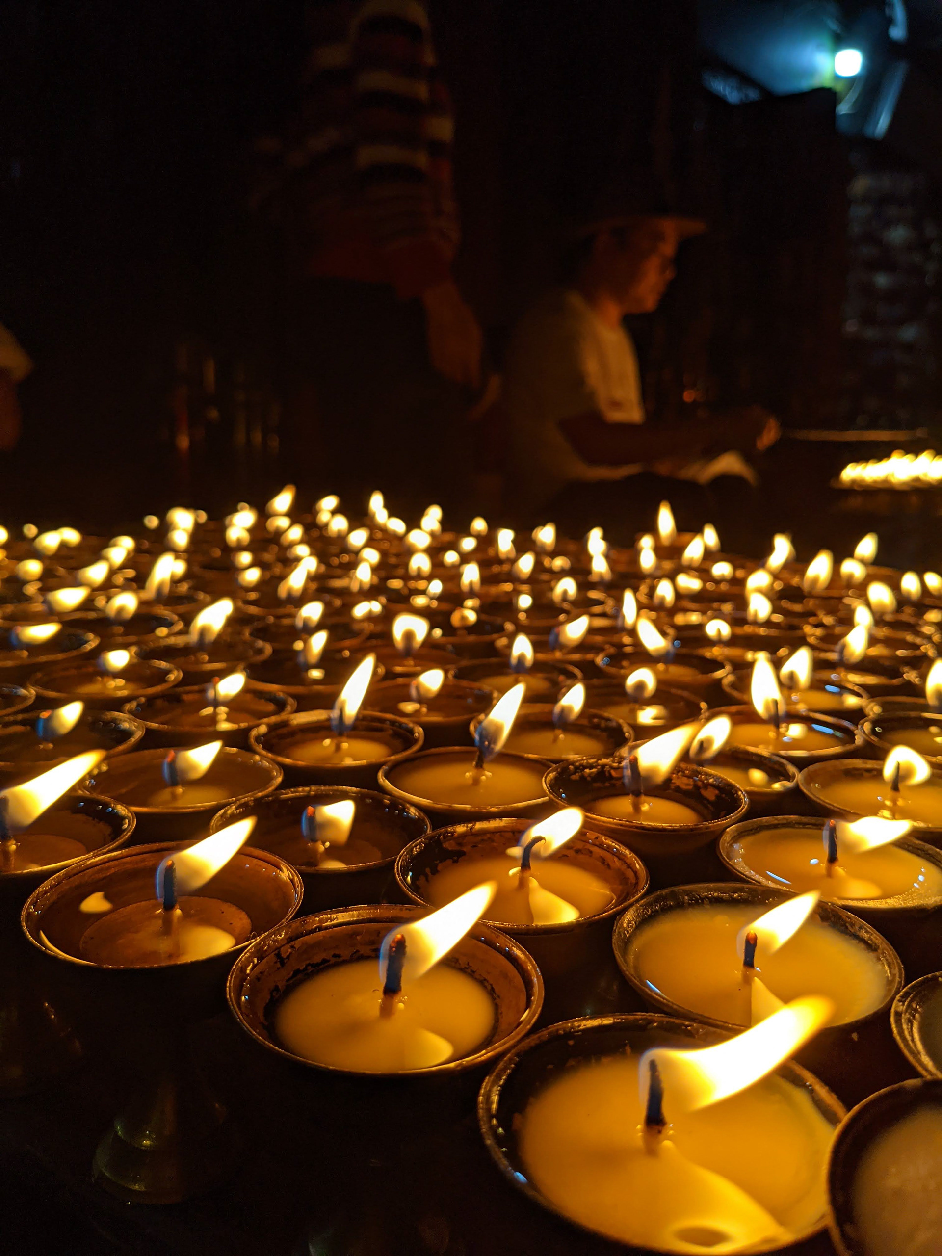 Prayers at Bouddha