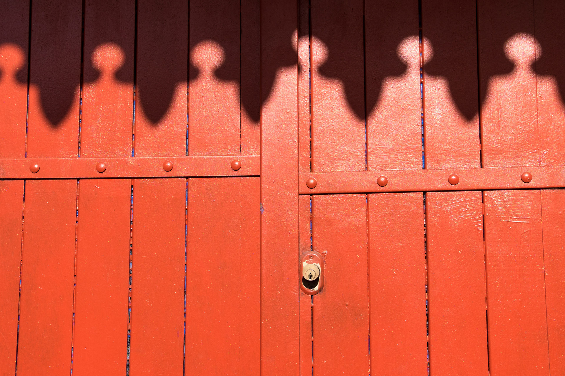 Shadows - Typical decoration of a house's ceiling at Grand Case, Saint Martin.