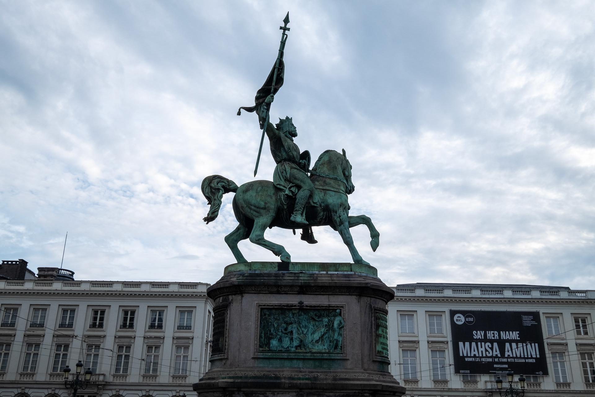 Bruselas - Plaza real - Estatua de Godefroy de Bouillon