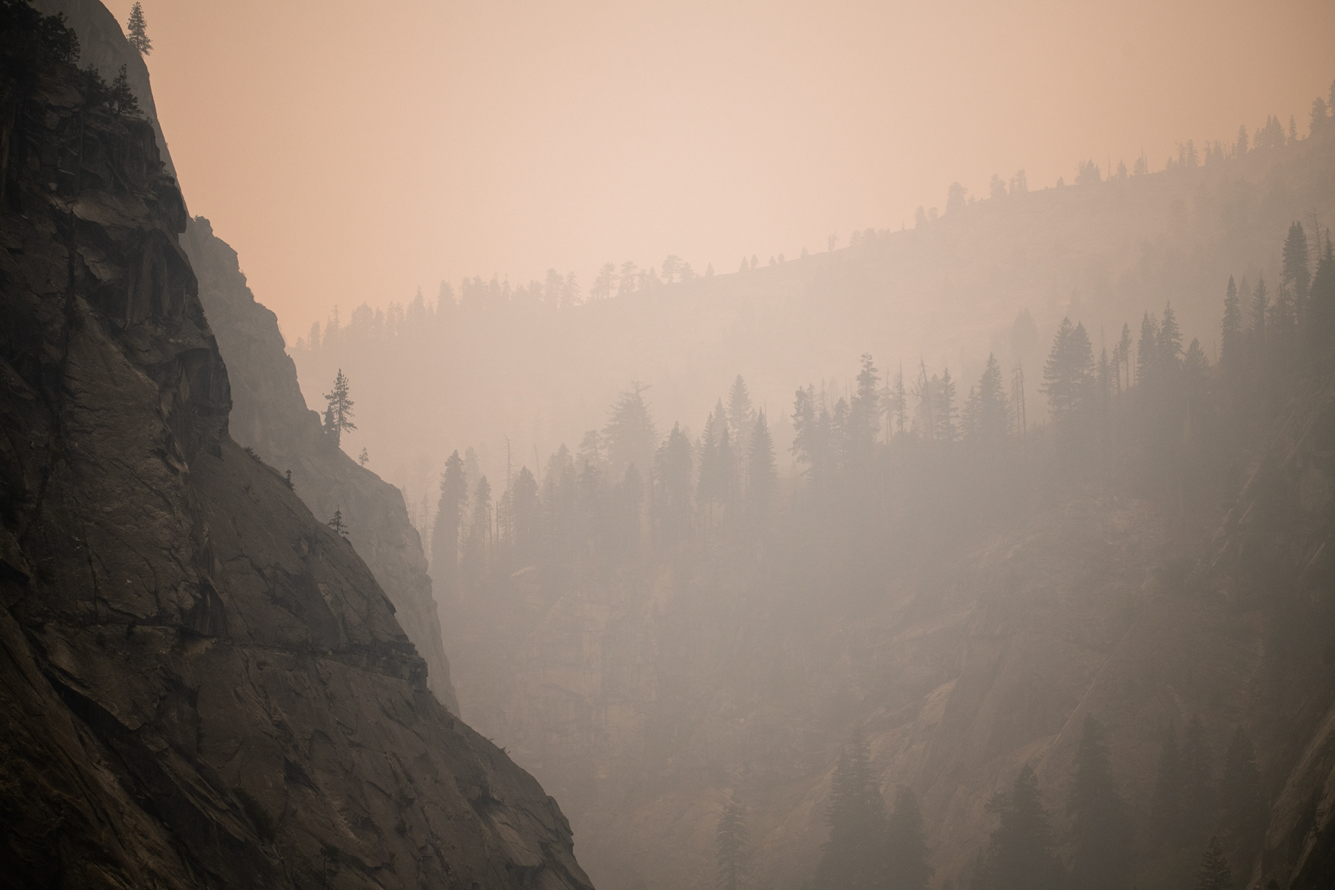 Yosemite - humo de los incendios