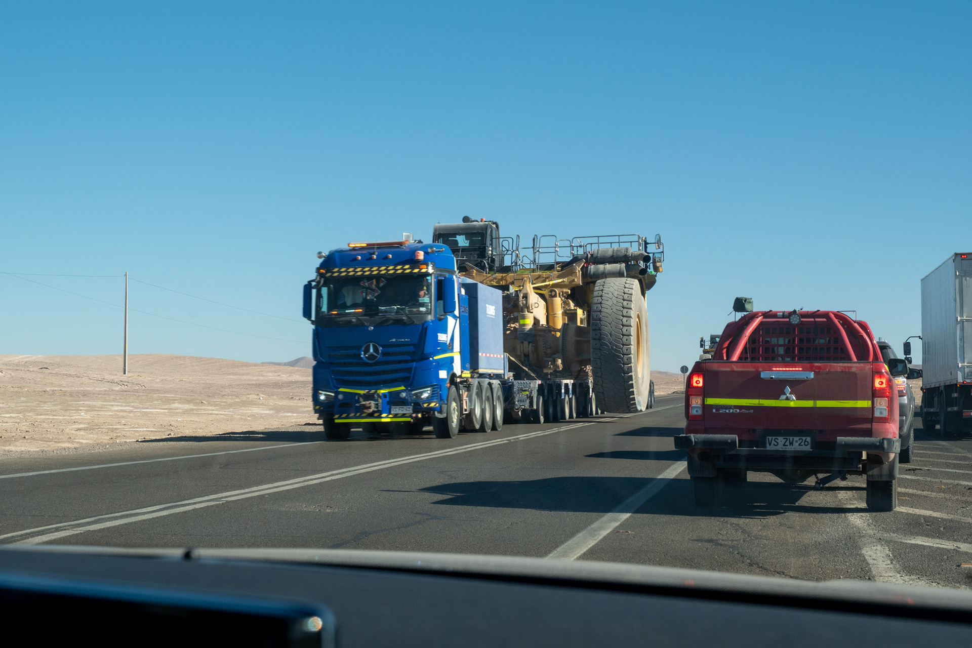 Transporte de maquinaria pesada - Ruta 5