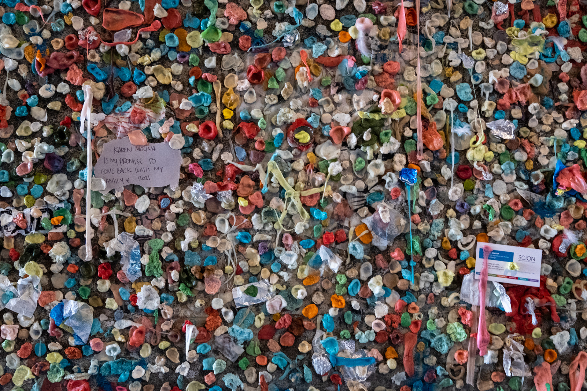 Gum Wall - pared de los chicles, Seattle