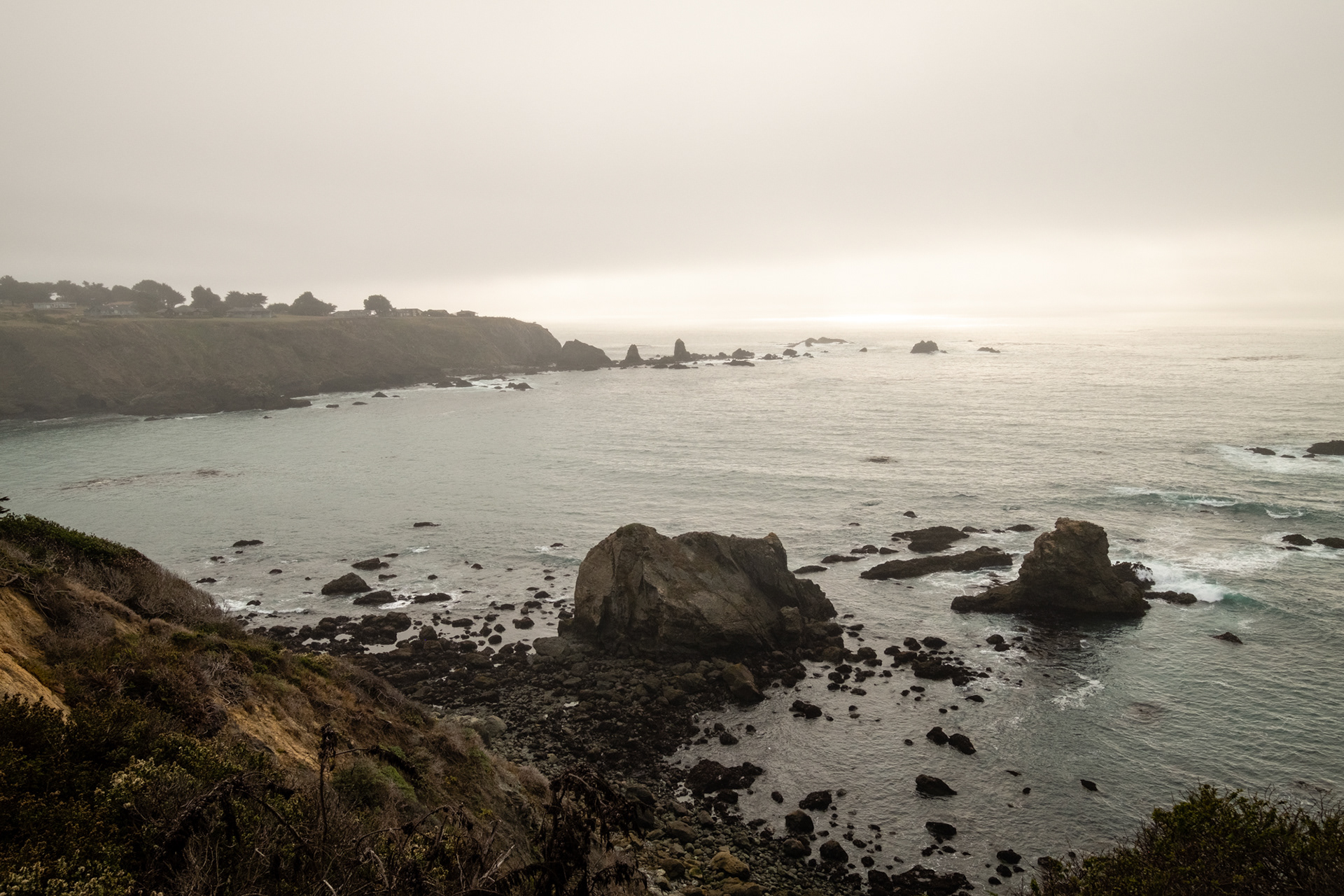 Costa de California, cerca de Mendocino