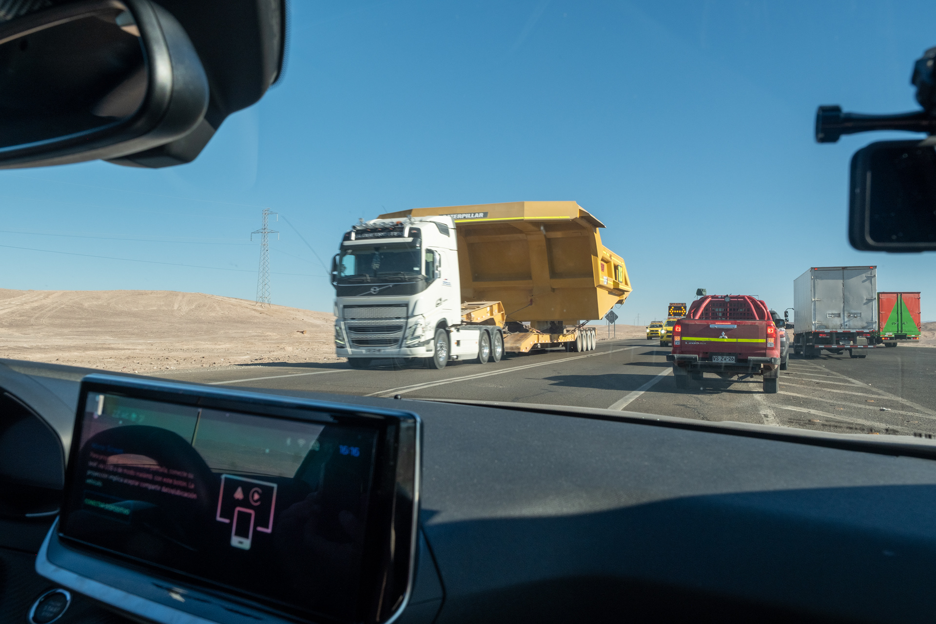 Transporte de maquinaria pesada - Ruta 5