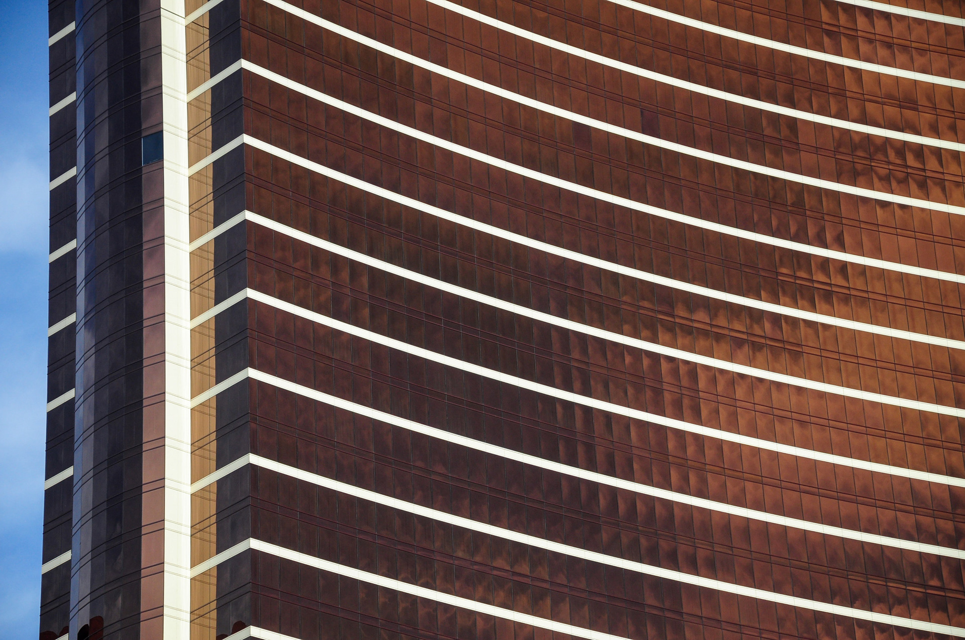 Winn's Lines - Interesting lines and reflections from Winn Hotel & Casino at The Strip, Las Vegas, Nevada, USA.