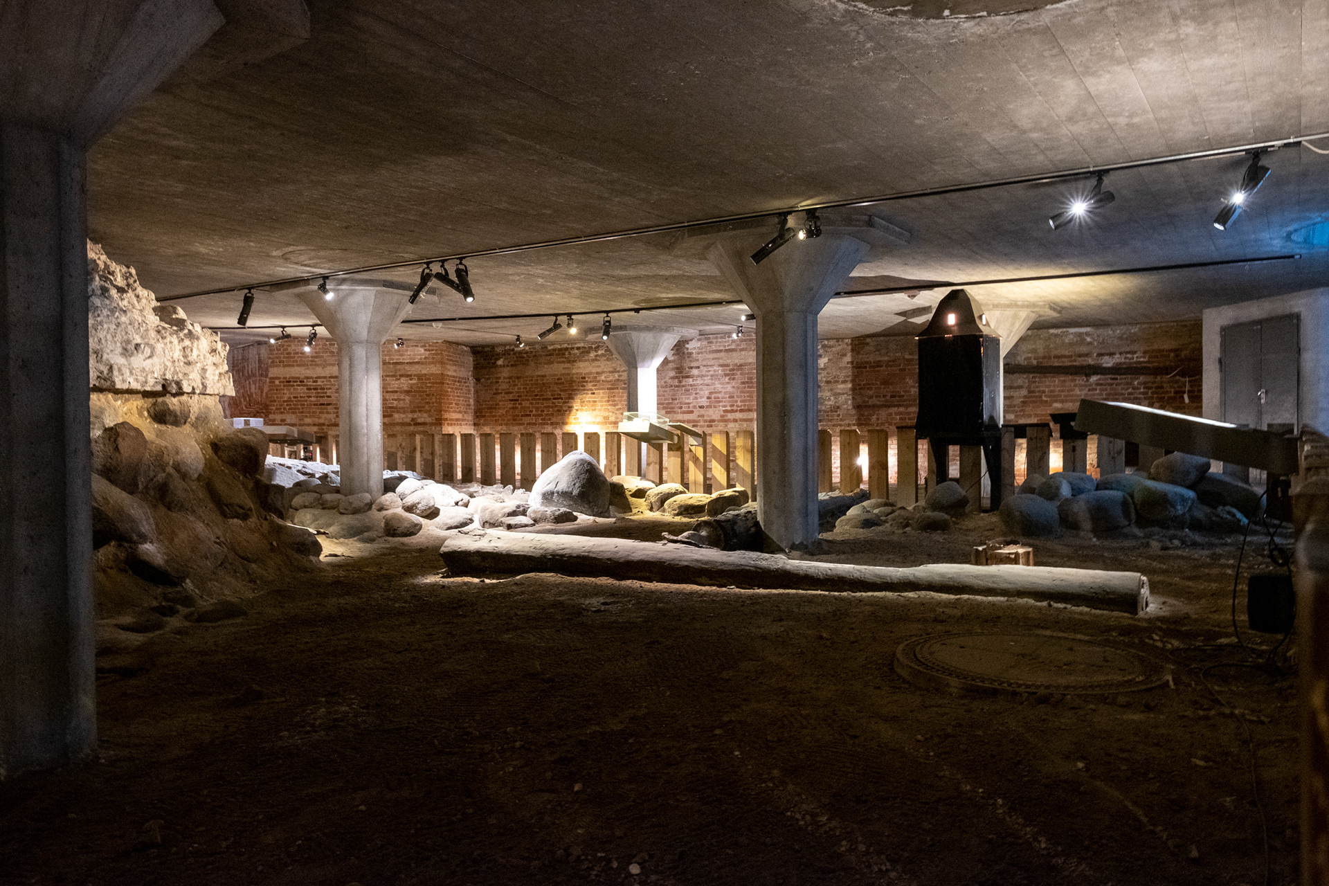 Ruinas - cañerías de madera y plomo, 1er Palacio Christiansborg