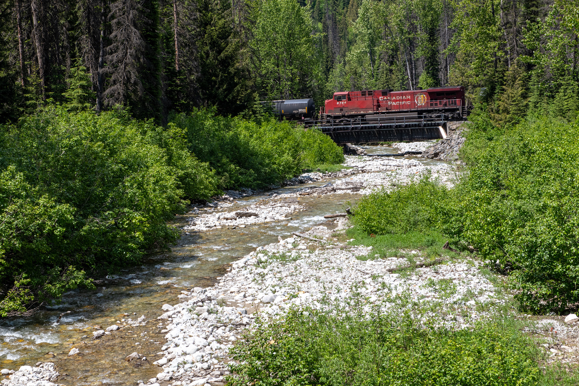 Bucle Brook - la vía fue mudada a unos pocos metros
