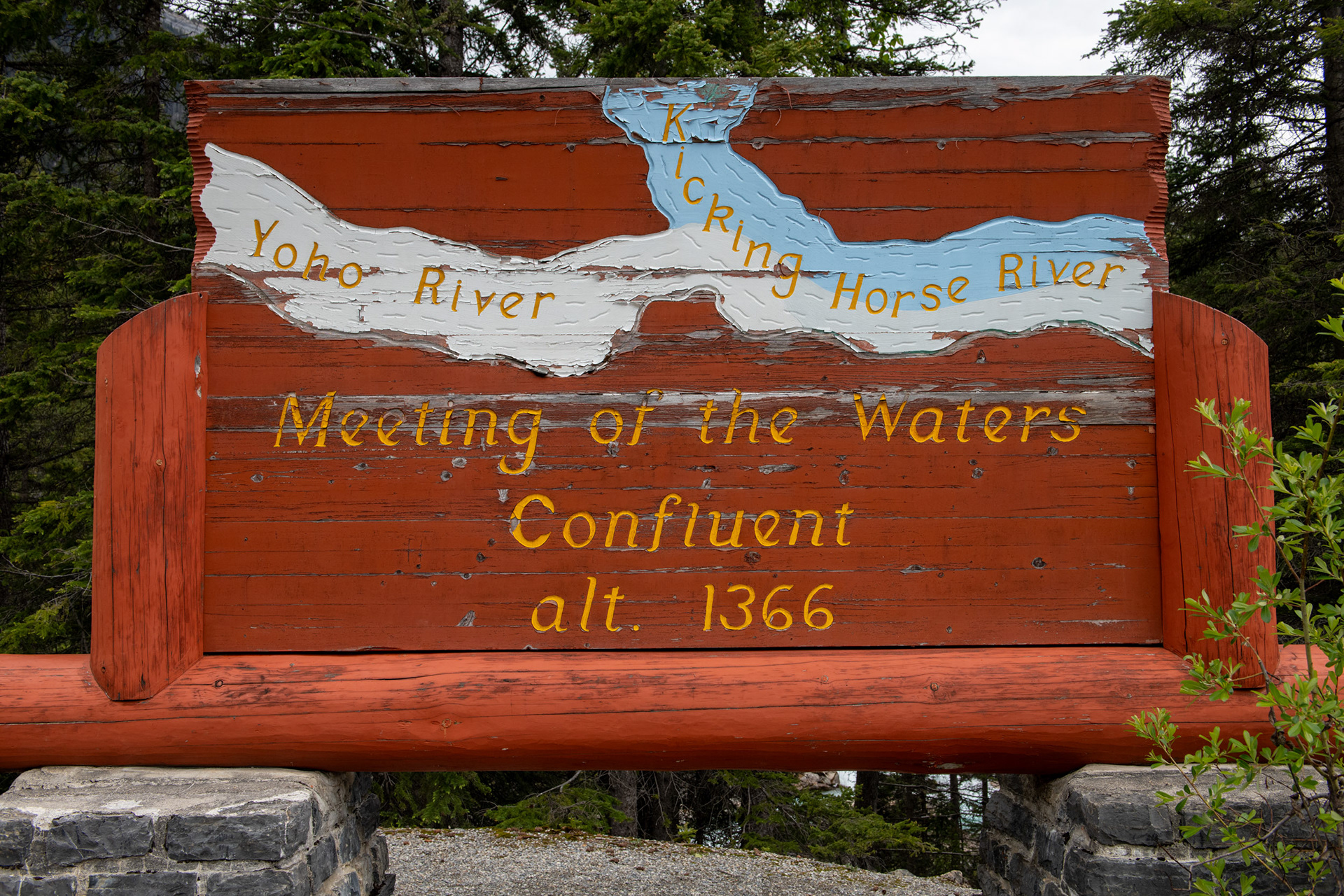 Encuentro de las aguas - Ríos Yoho y Kicking Horse