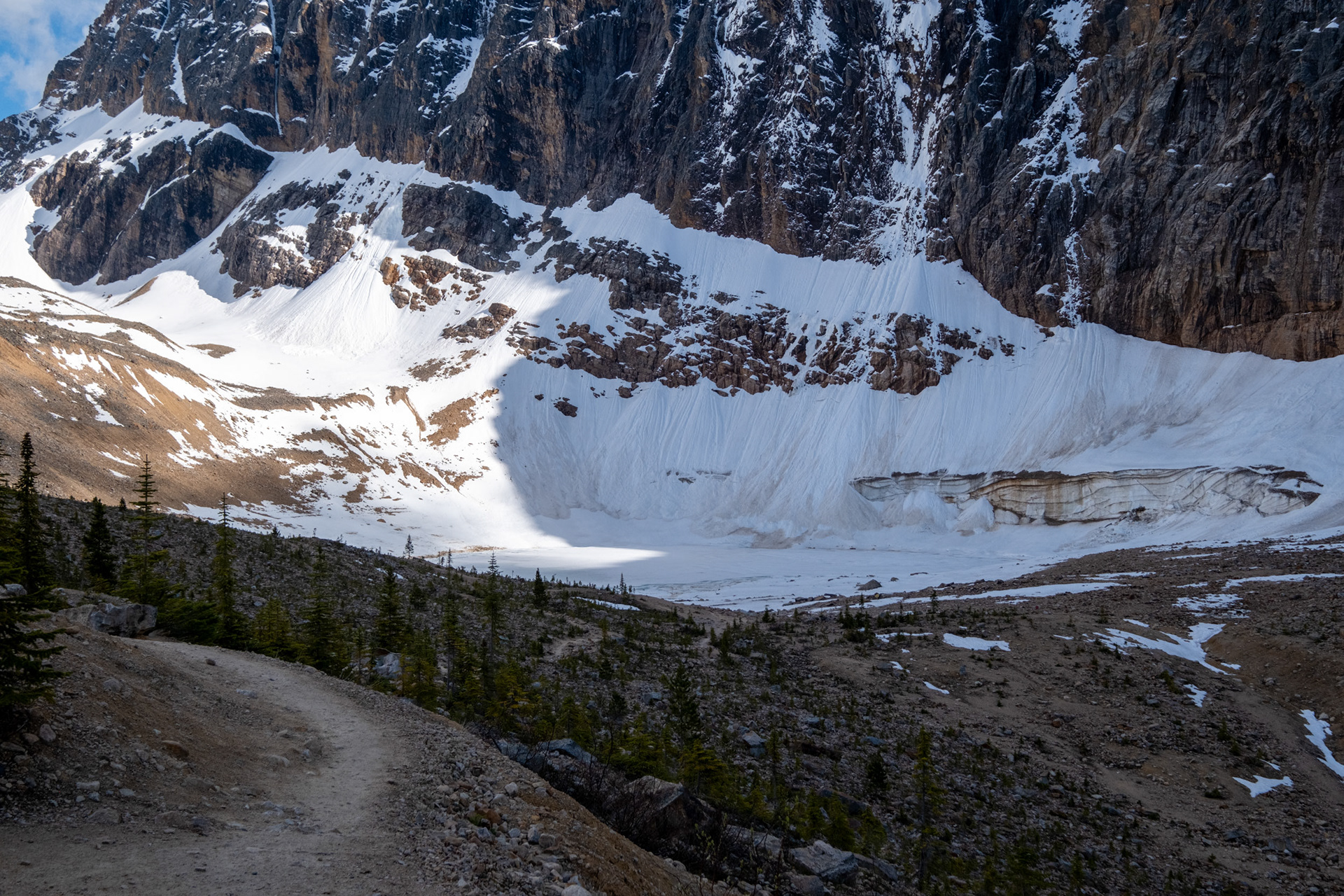 Cavell pond (estanque) - riesgo de avalancha e inundación repentina
