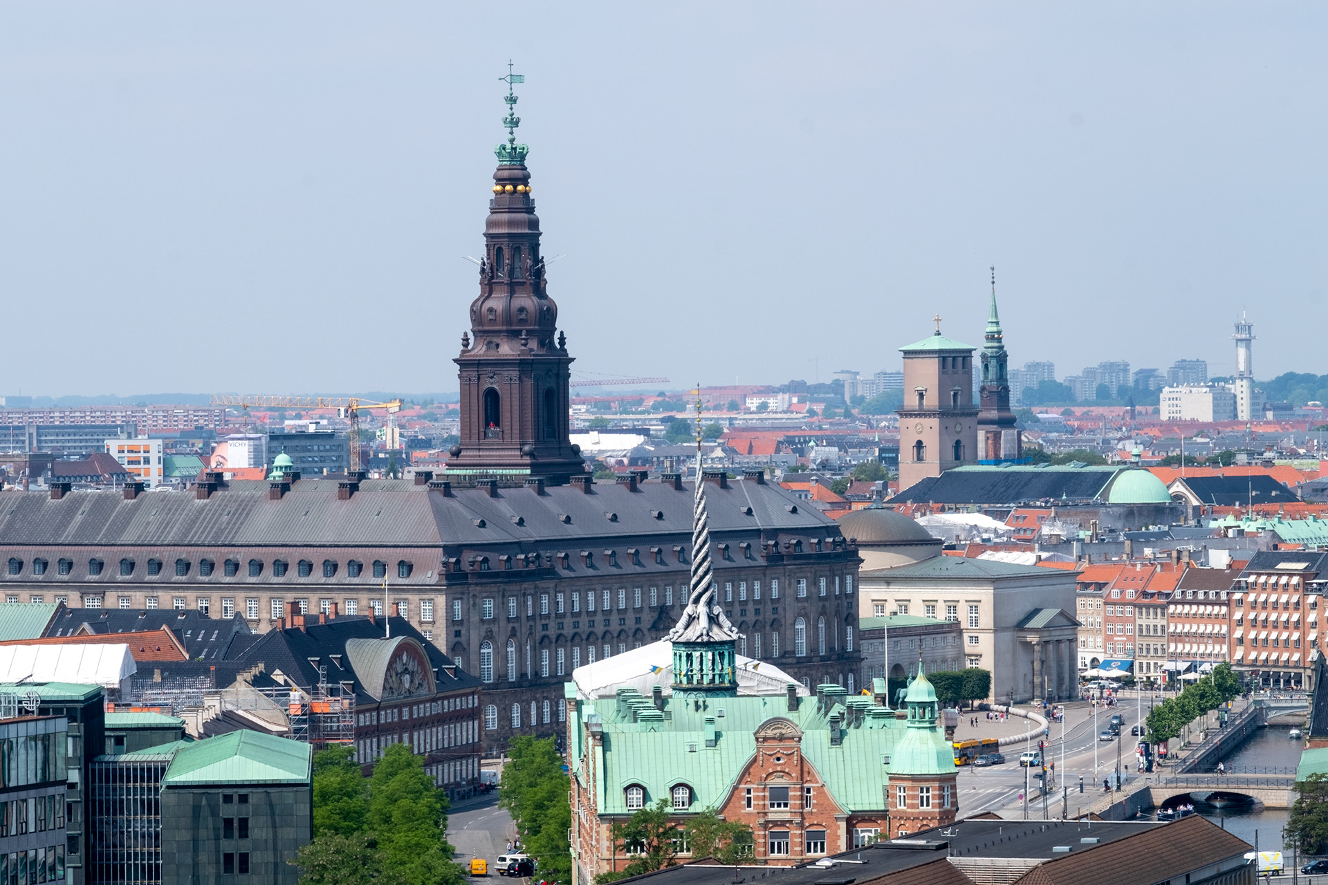 Vista desde la torre de la iglesia - Palacio Christianborg