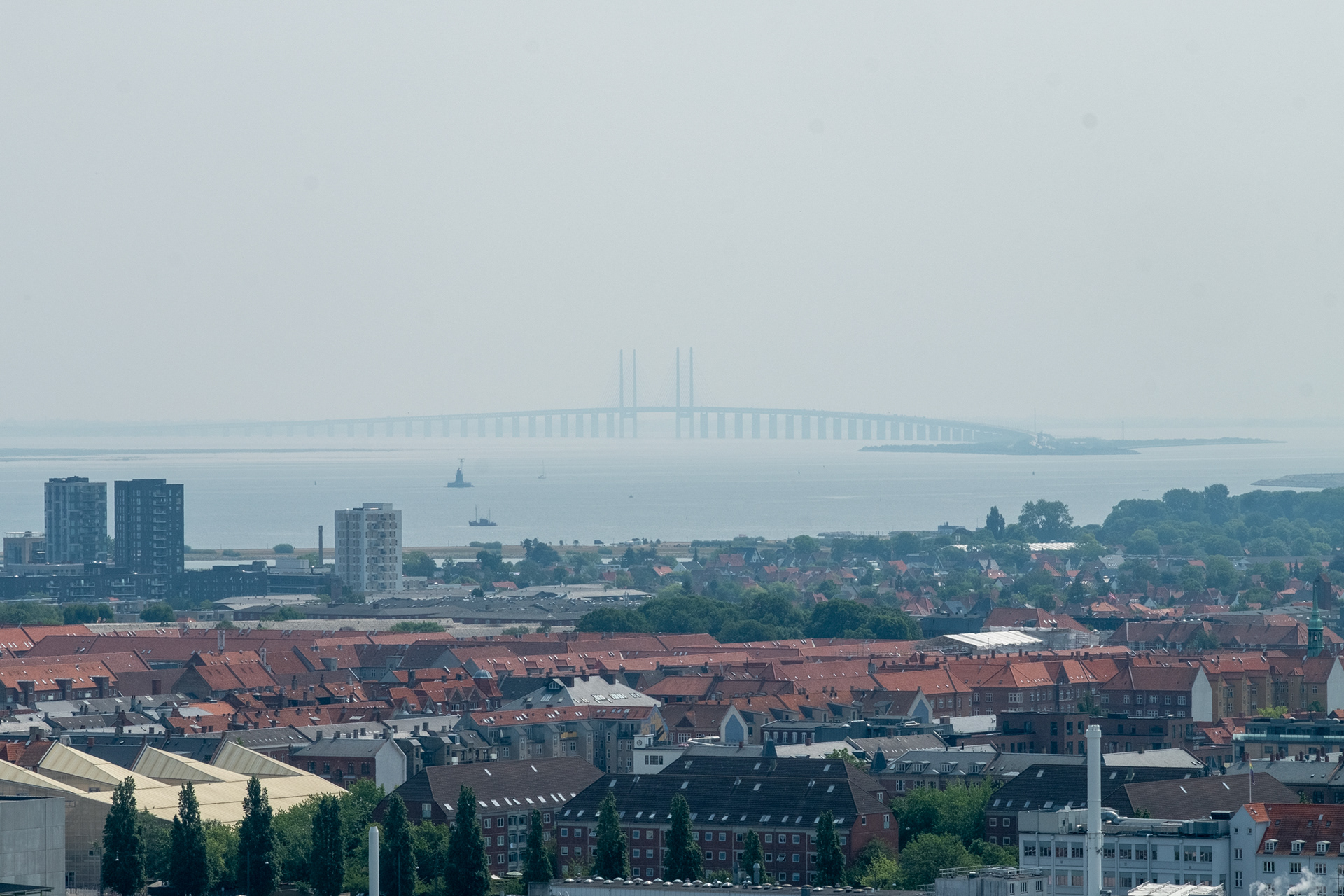 Vista desde la torre de la iglesia - Puente de Øresund