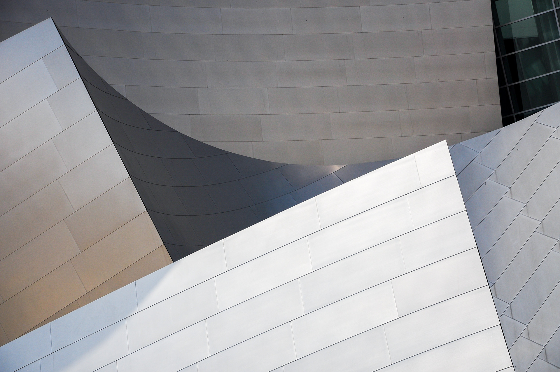 Strange Shapes - Strange shapes made of perspective and lines from Walt Disney Concert Hall, at Los Angeles' downtown. Los Angeles, California, USA.
