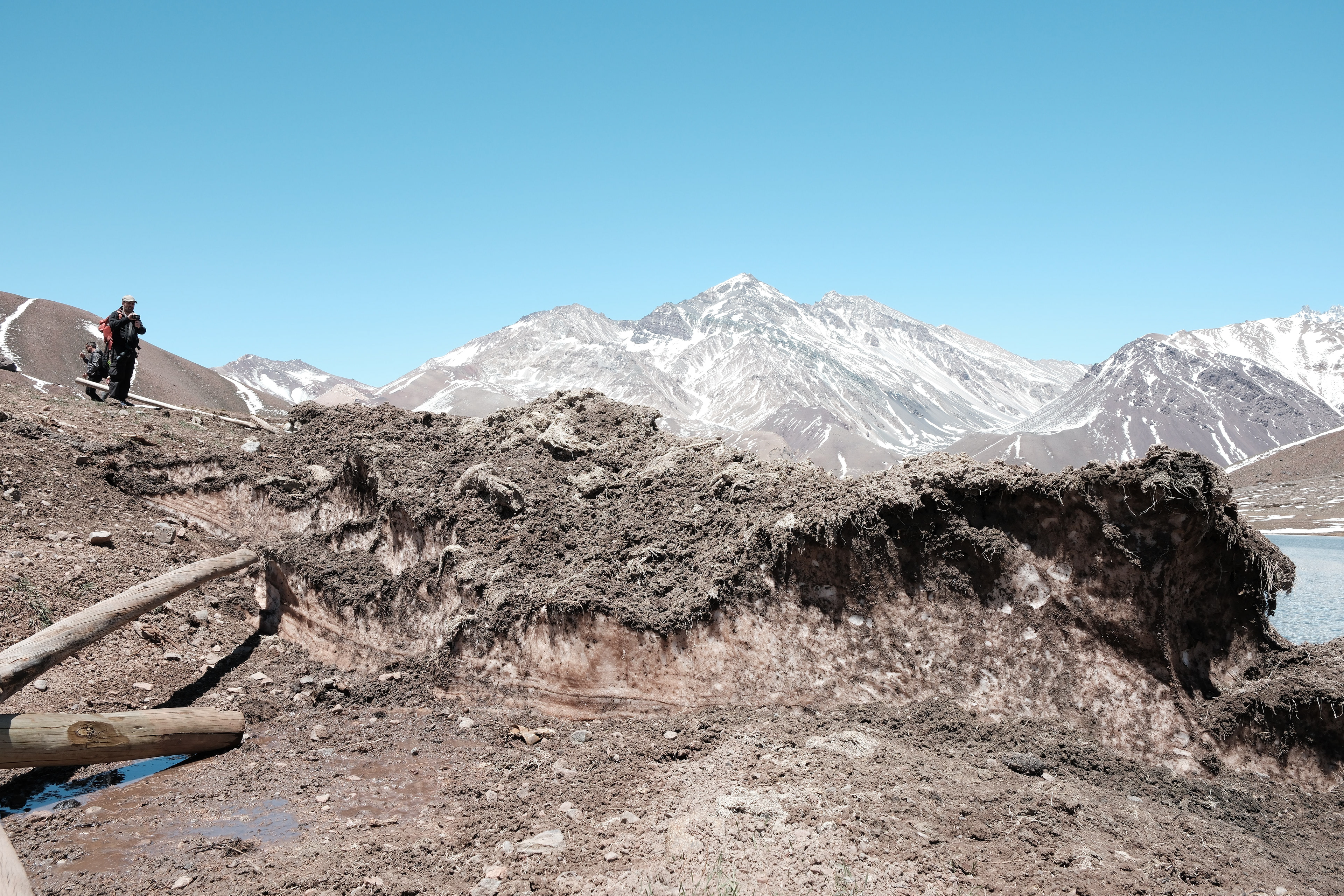 Restos de avalancha - Parque Provincial Aconcagua