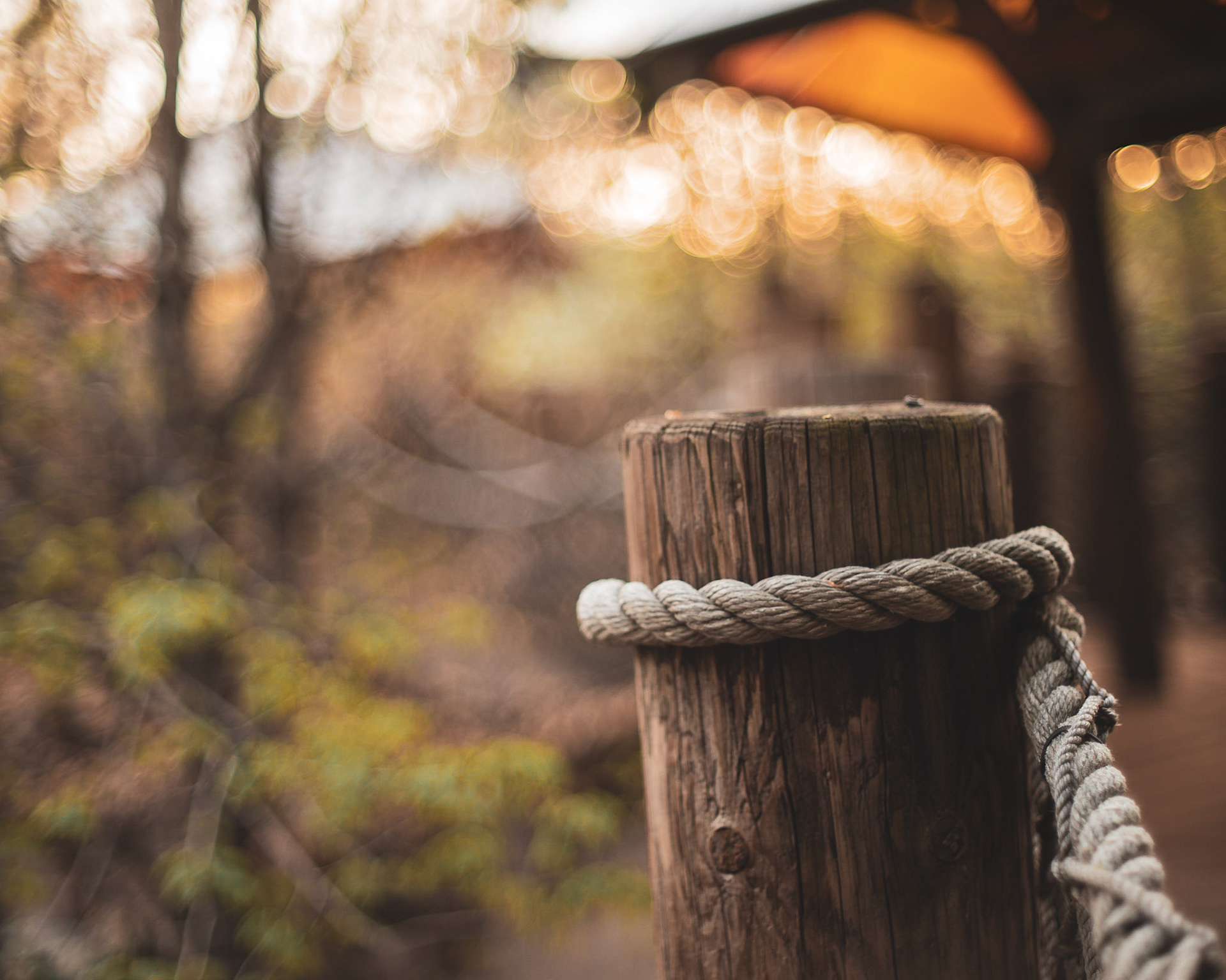 Rope with bokeh