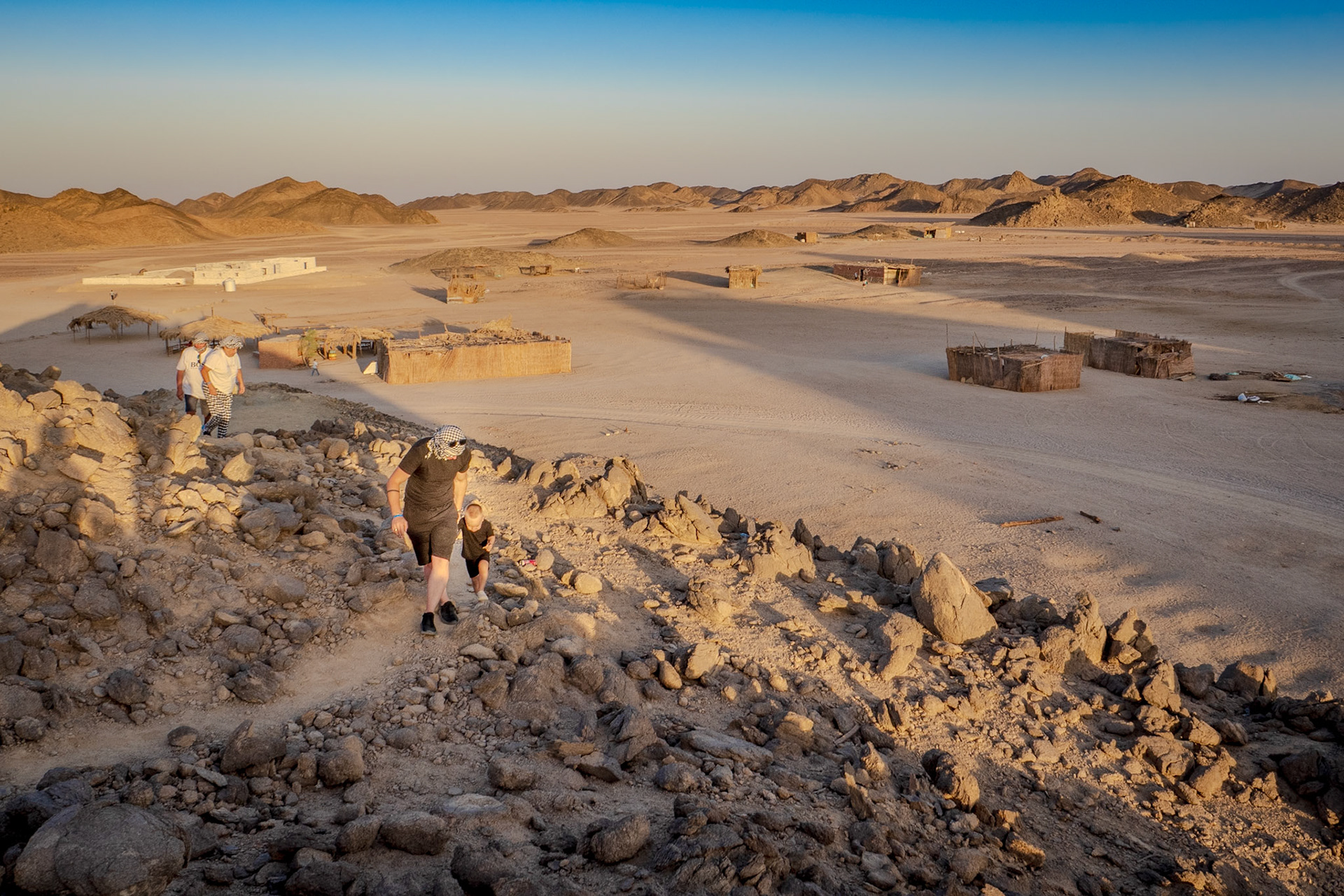 Climbing an Egyptian mountain
