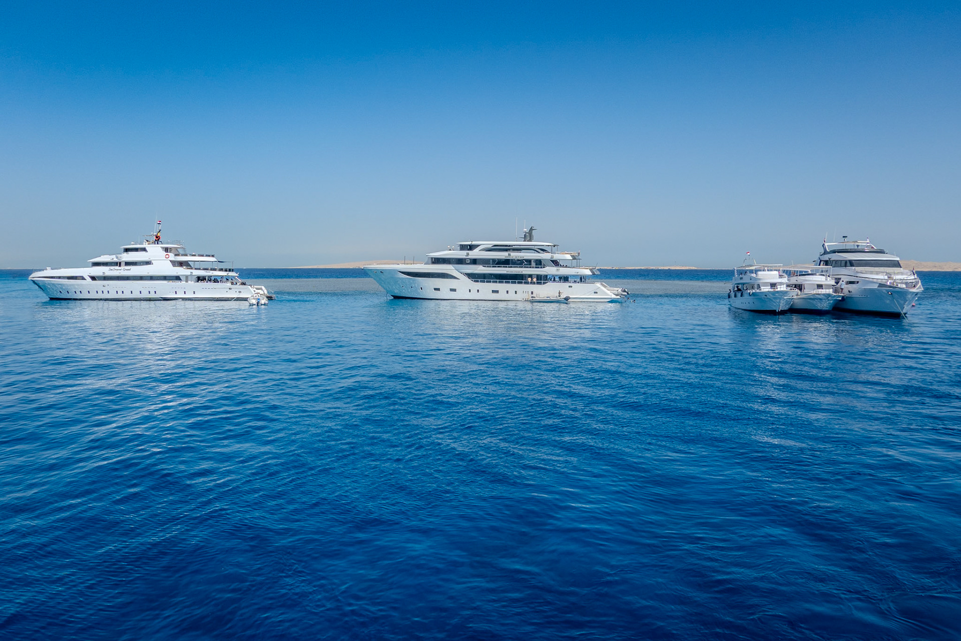 Beautiful cruise boats on the red sea