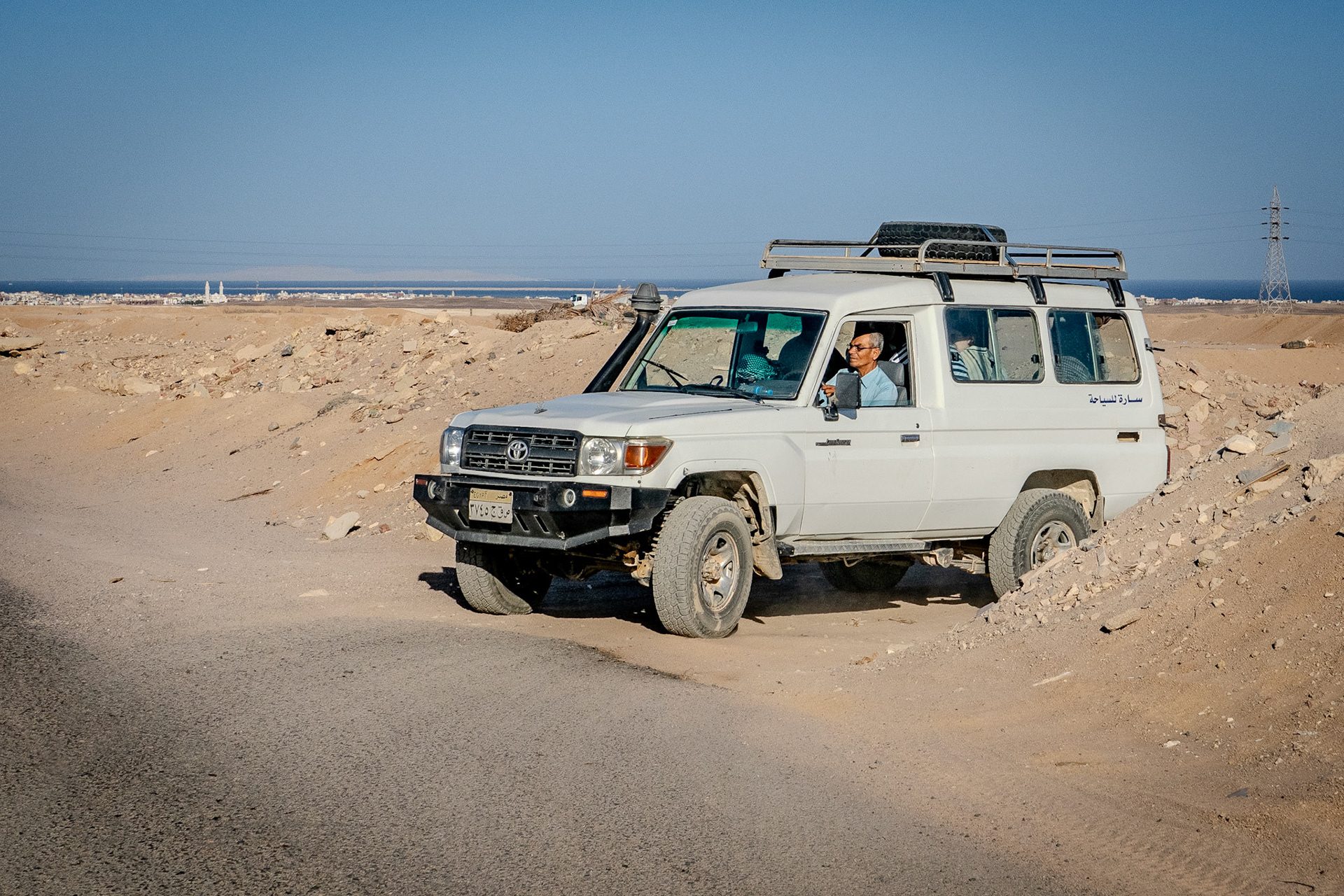 Toyota Landcruiser Jeep in the Sinai Desert
