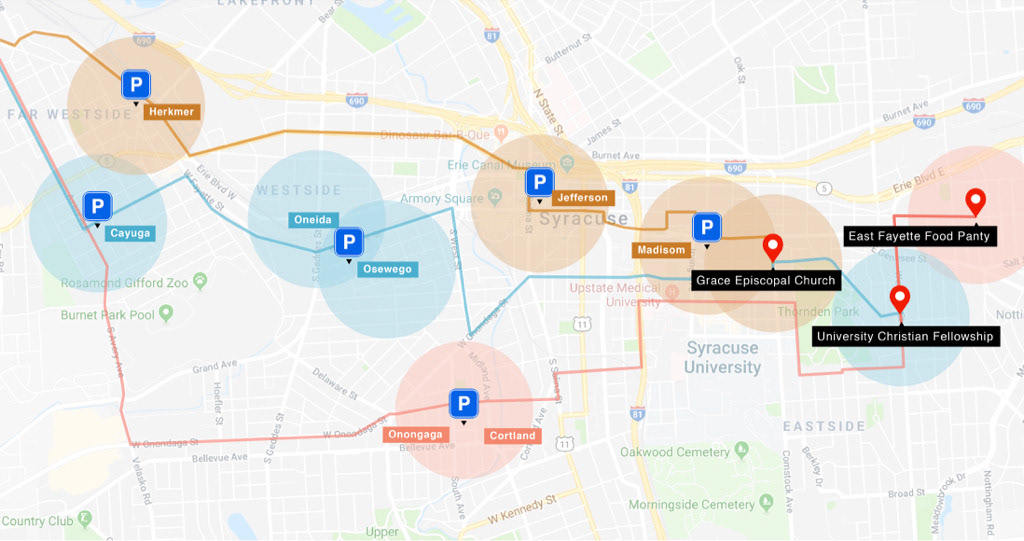 Mobile pantry route (Syracuse)