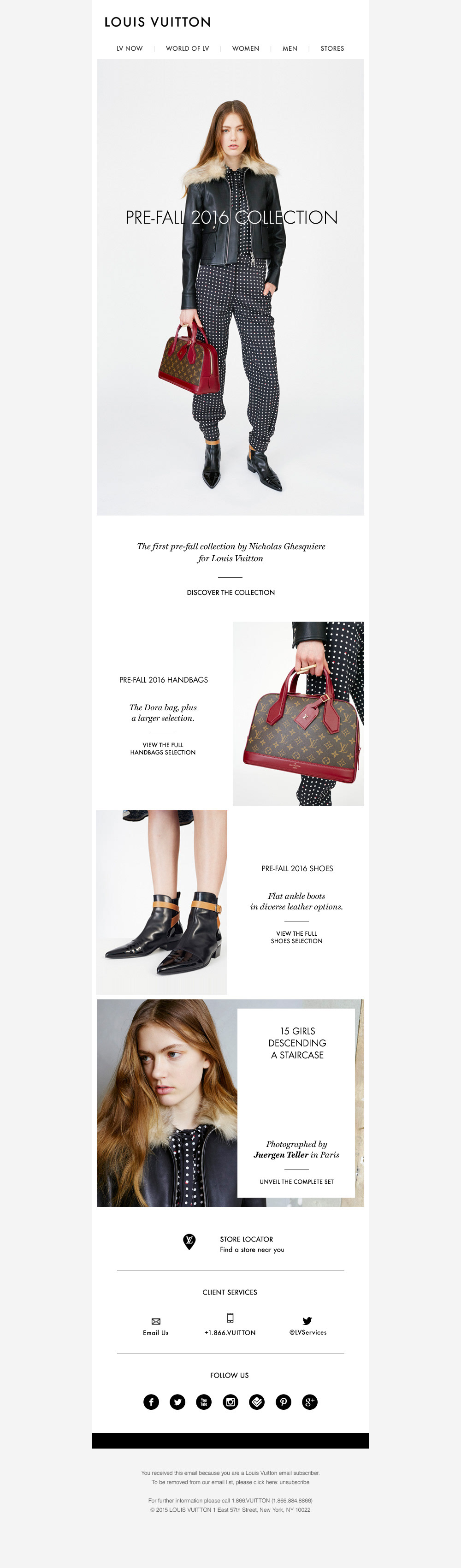 Actual emails sent out by Louis Vuitton using the new templates