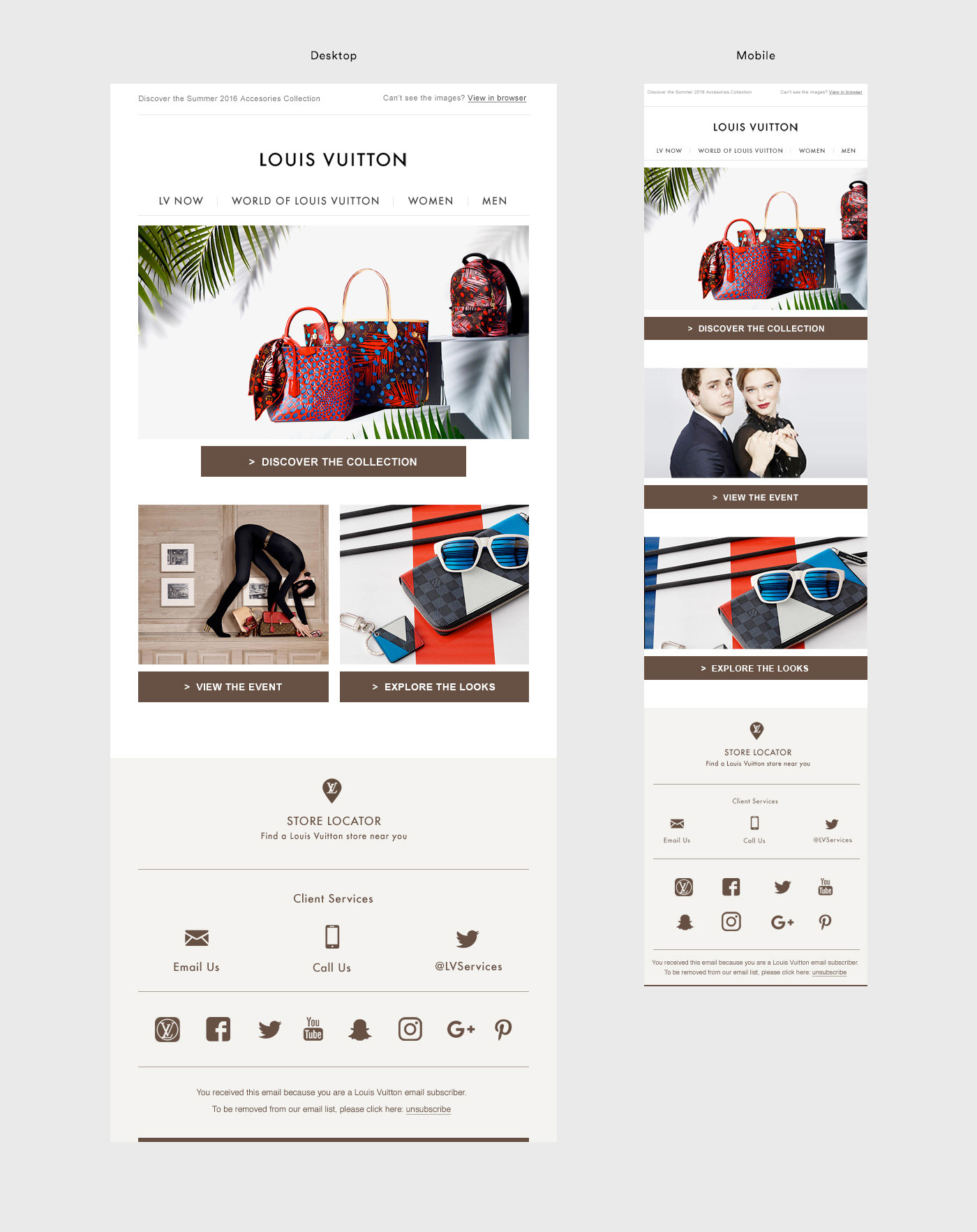 George Gozum - Louis Vuitton (Paris) Responsive Email Templates