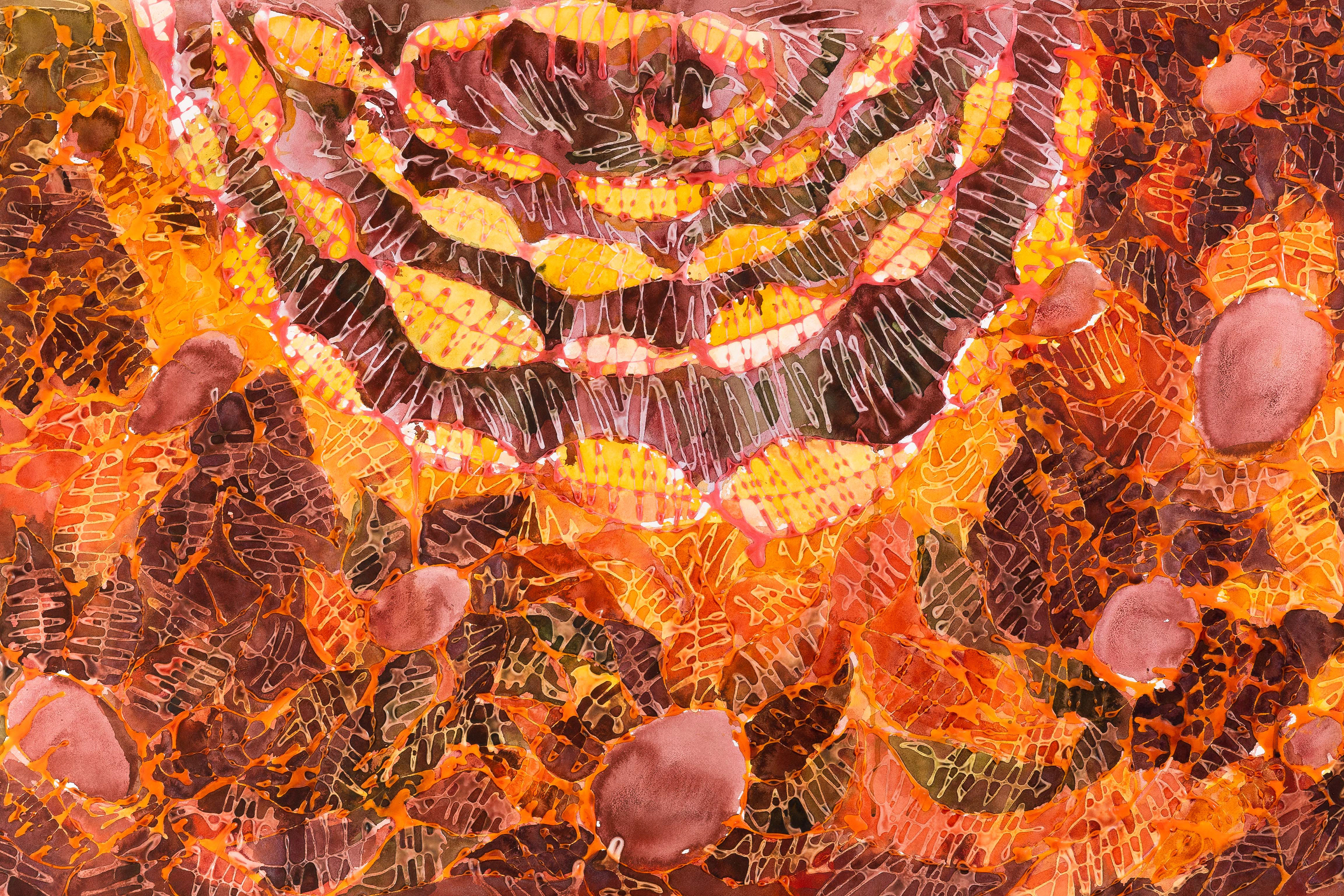 ”February's Garden”  Collage, Archival Glue and Ink on Watercolor Paper  2022 Photographed By Pedro Wazzan