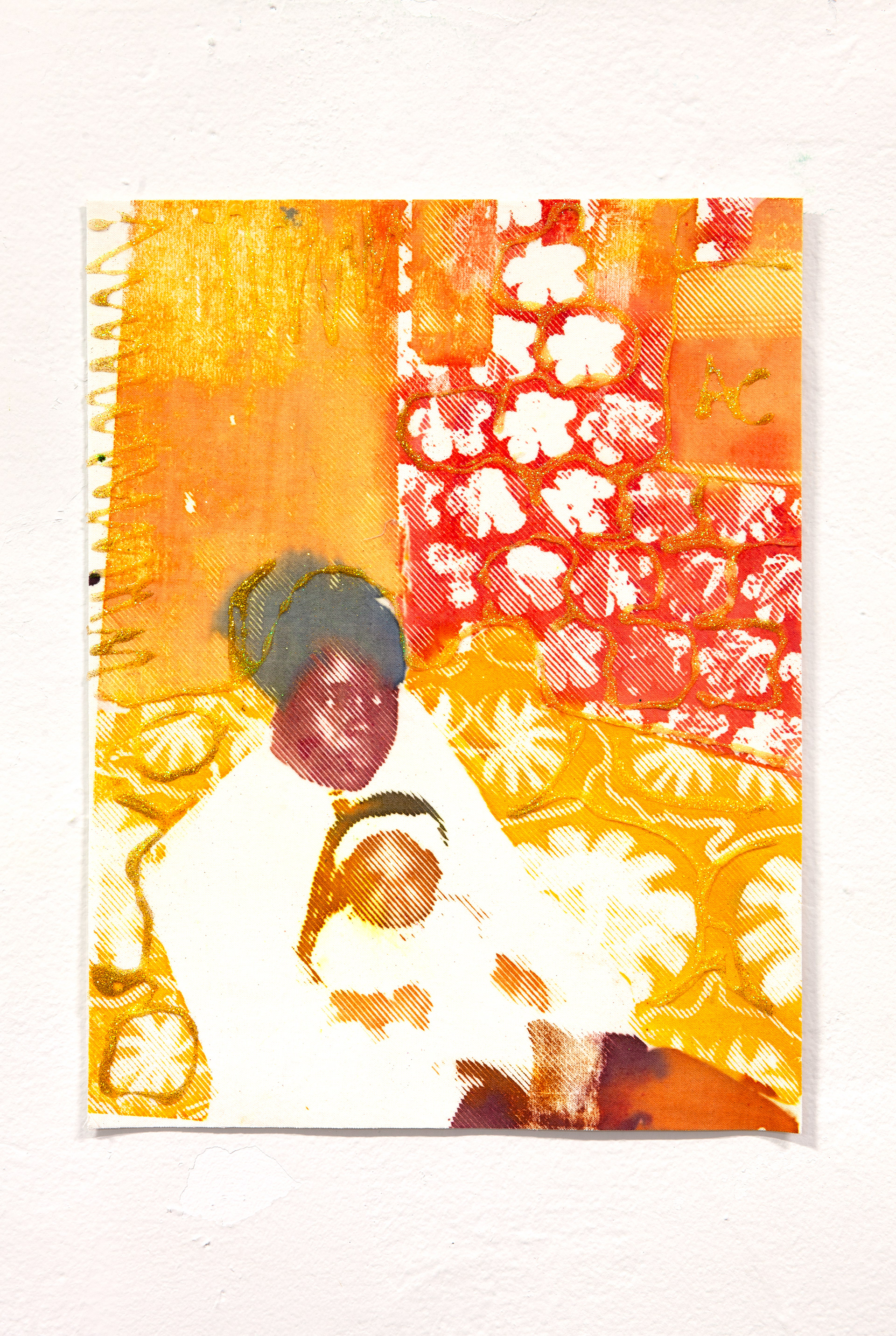 Pepperment 2/5 Mono Screenprint & Glitter, 16” x 12”,  2021, Photographed by Phillip Karp   