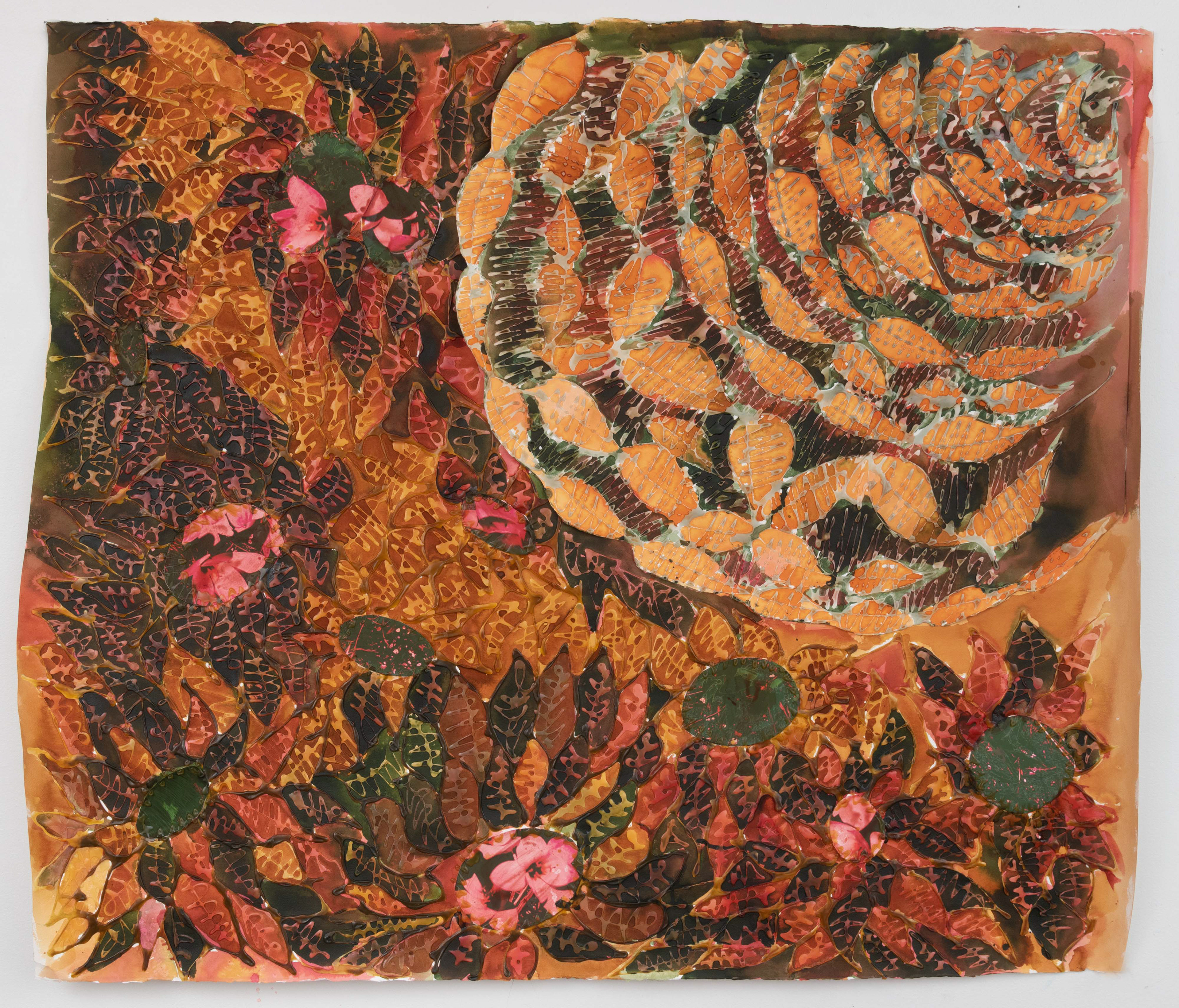 “A Sunny Mothers Day” Collage, Archival Glue and Ink  45” x 51 ½”  2022 Photographed By Adam Reich 