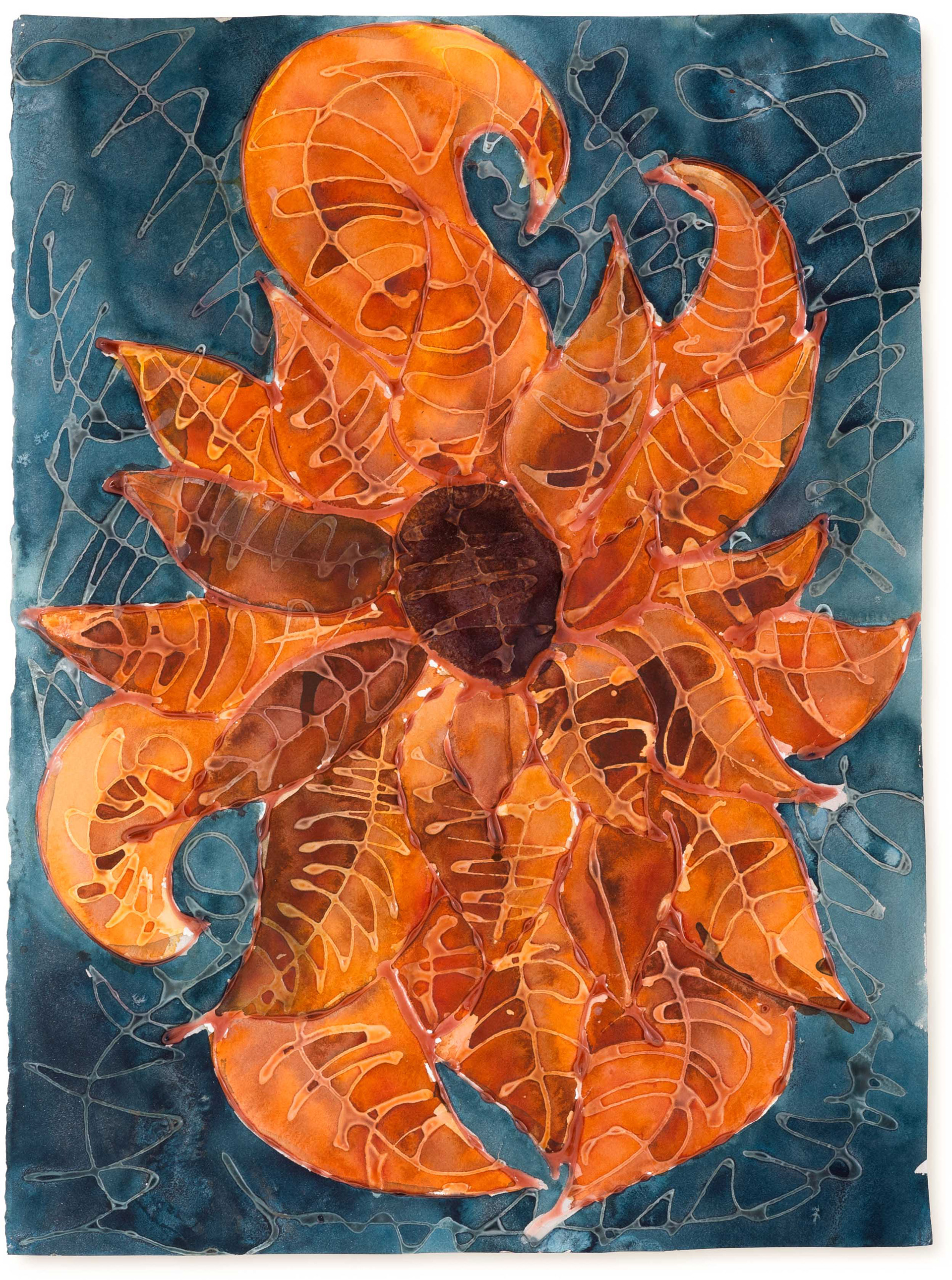 “Swaying Suns #1 (Marching Band)” Collage, Archival Glue and Ink on Watercolor Paper  22.5”x 30” 2022 Photographed By Pedro Wazzan