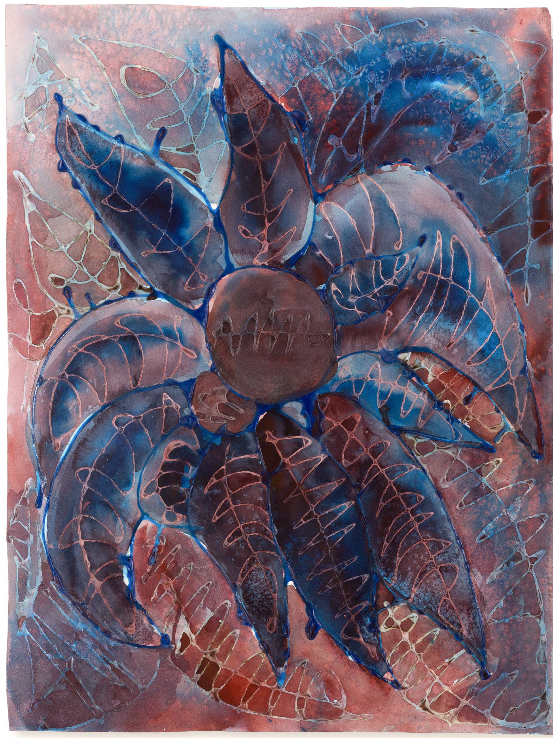 “Swaying Suns #3 (Cold Hurricane)” Collage, Archival Glue and Ink on Watercolor Paper  22.5”x 30” 2022 Photographed By Pedro Wazzan