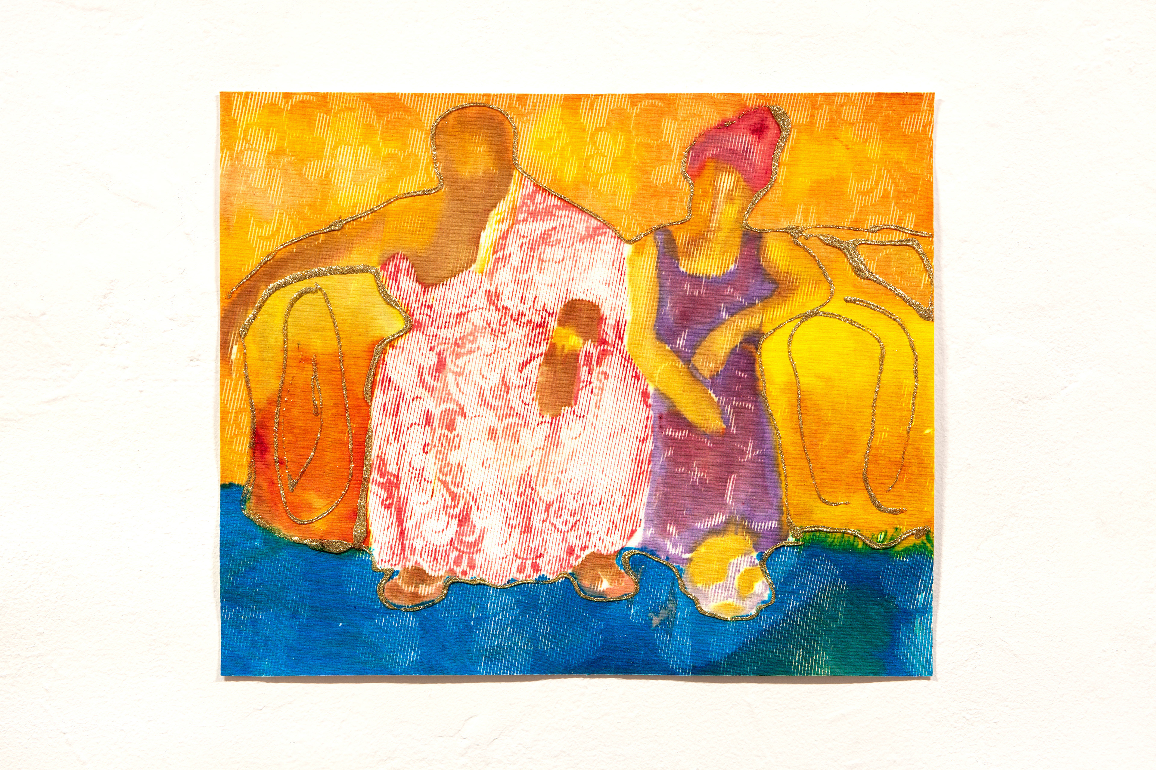 Larry Ossei-Mensah Commission, Mono Screen Print and Glitter, Photographed by Phillip Karp   