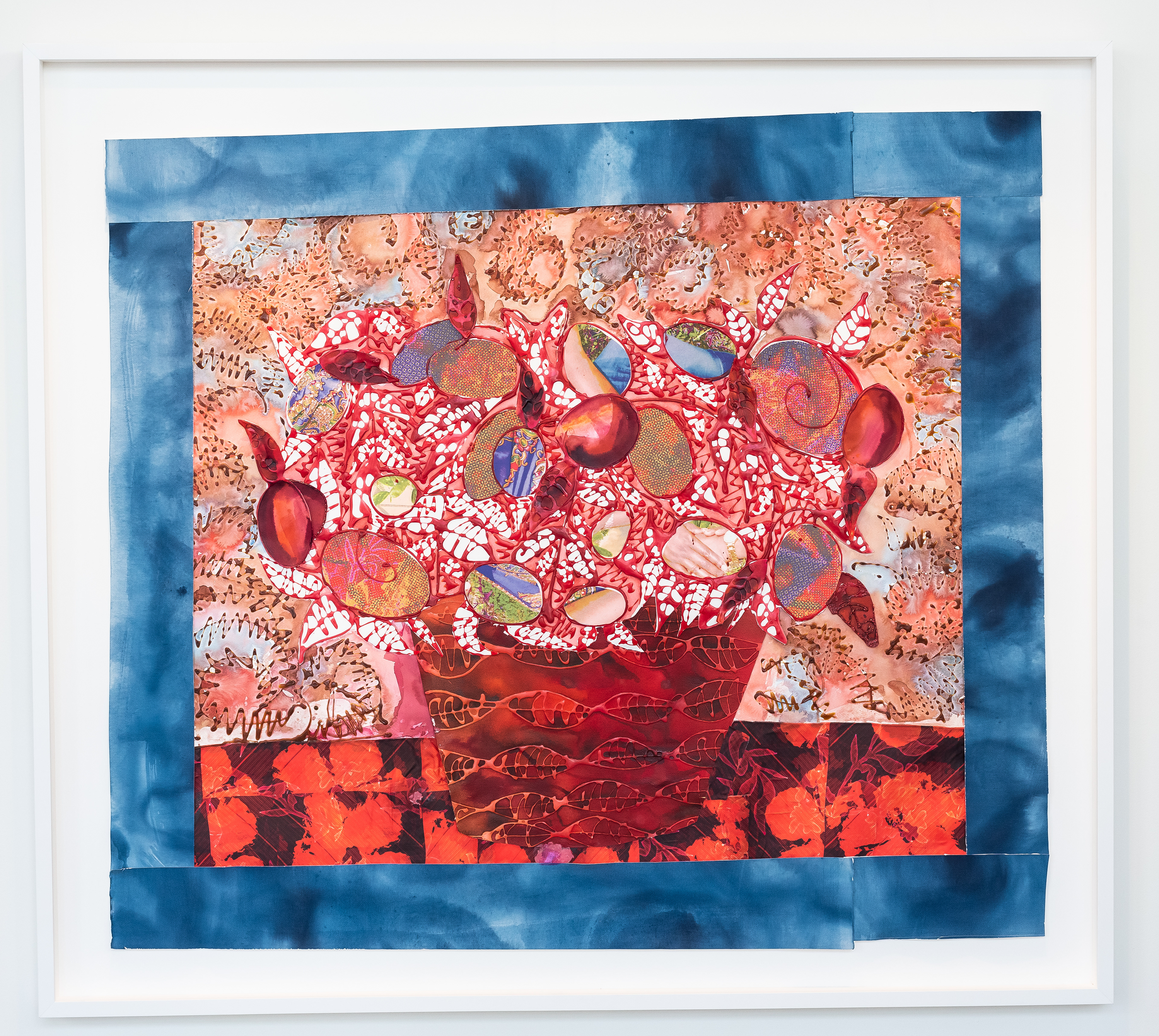 "Take Care" Collage, Archival Glue and Ink on Watercolor Paper  2022 Photographed by Jason Koerner 