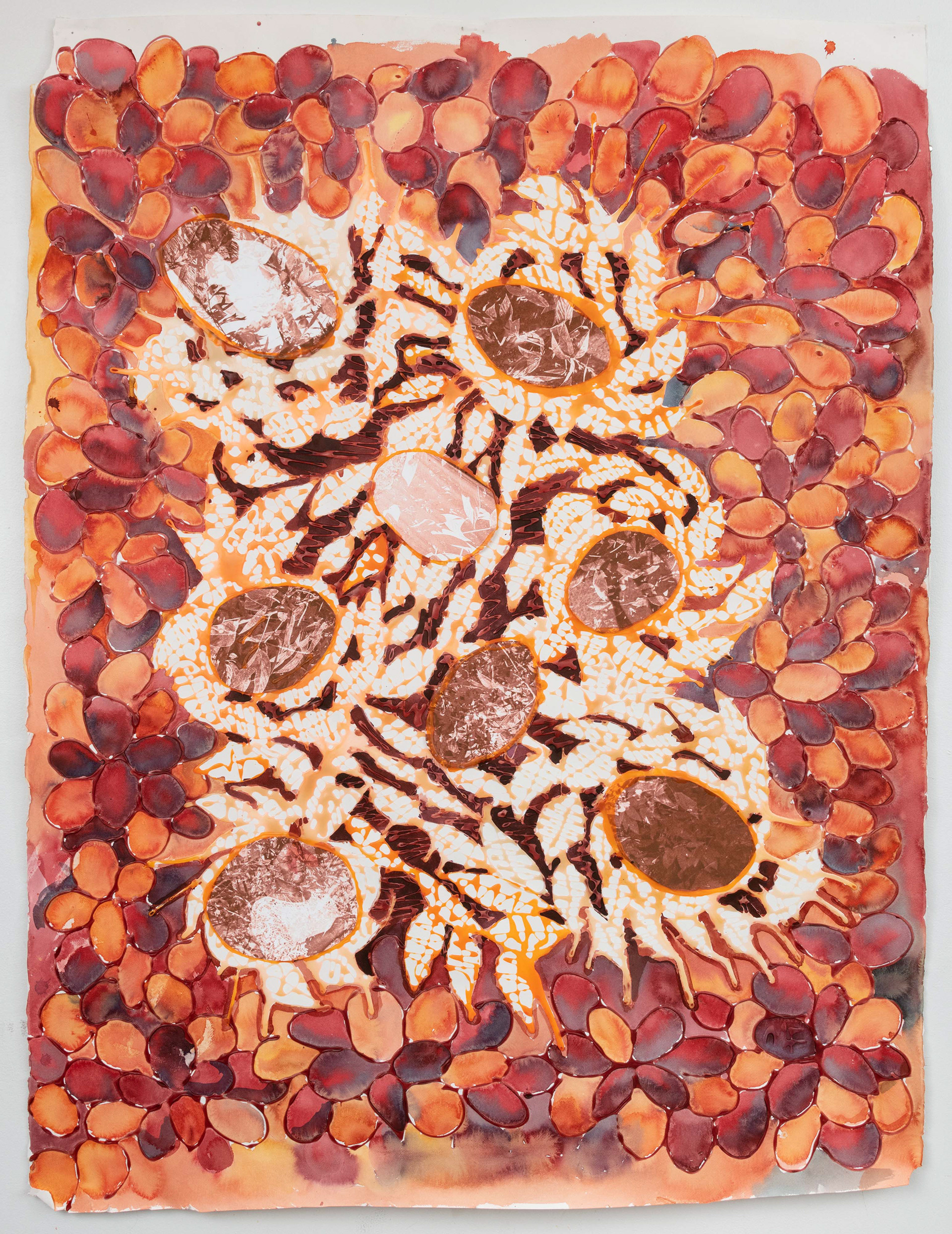 “A place to leave, a place to return” Collage, Archival Glue and Ink  45”x61” 2022 Photographed By Adam Reich 