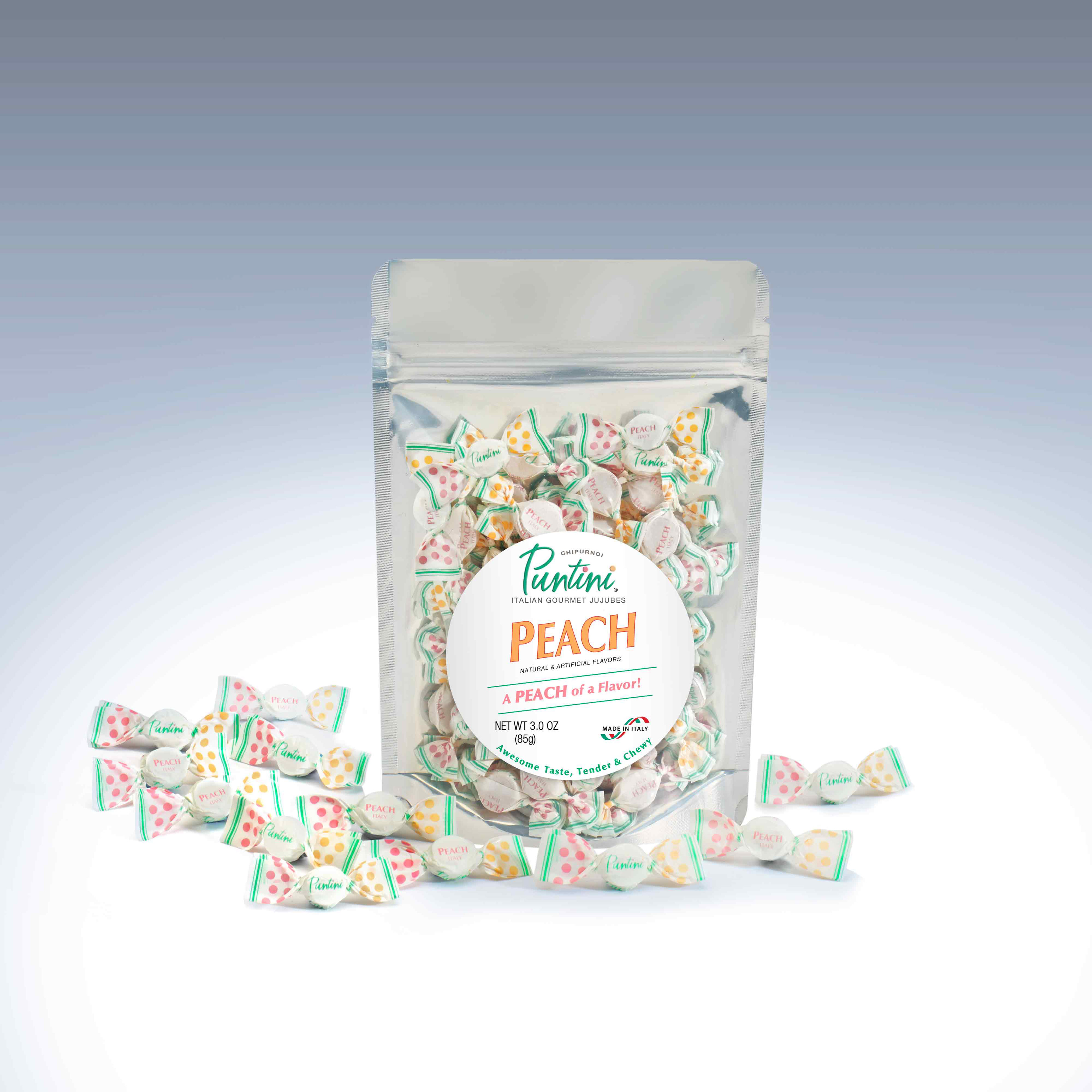 Puntini Peach 3oz Pouch Mockup