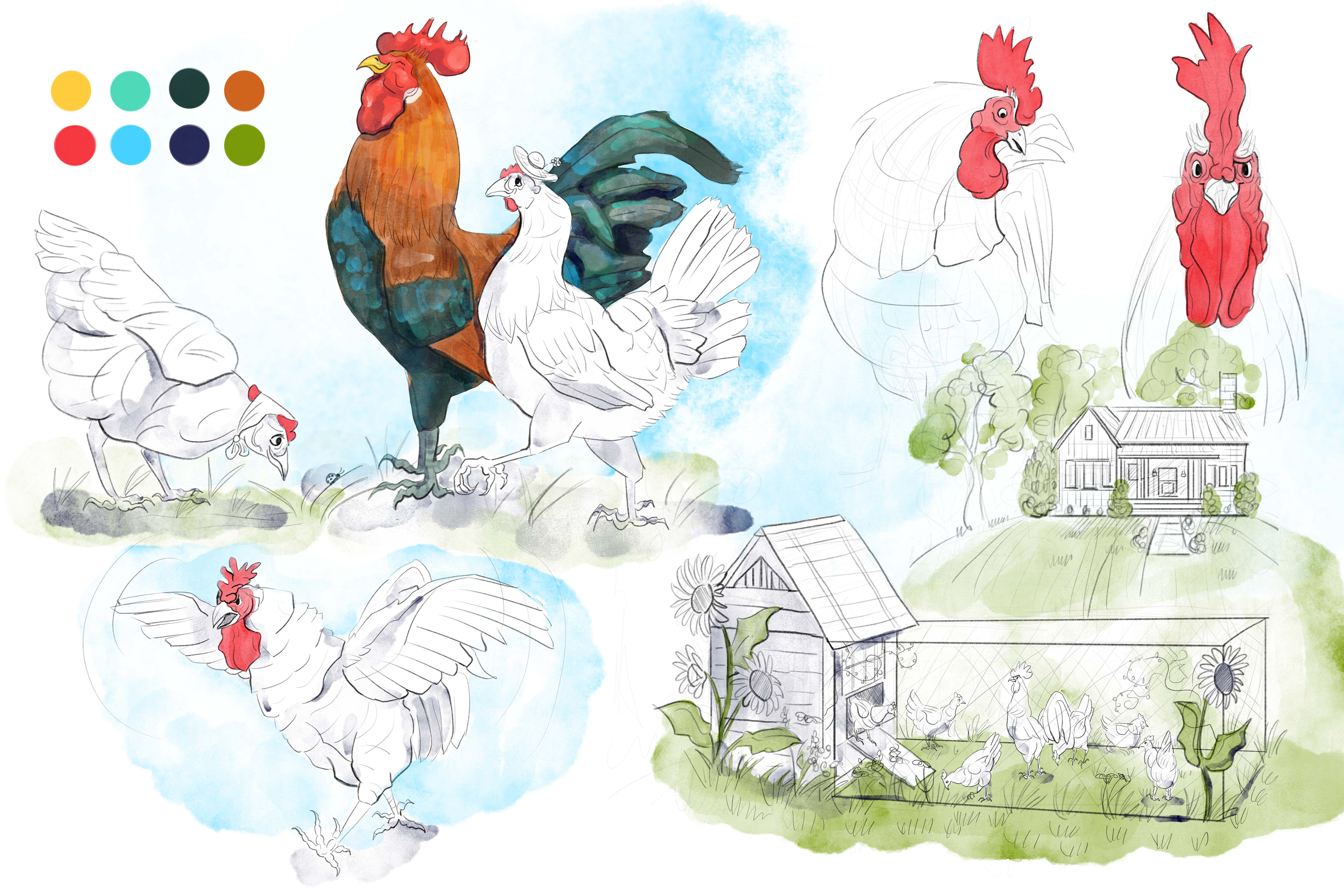 Sketches and Color Composition