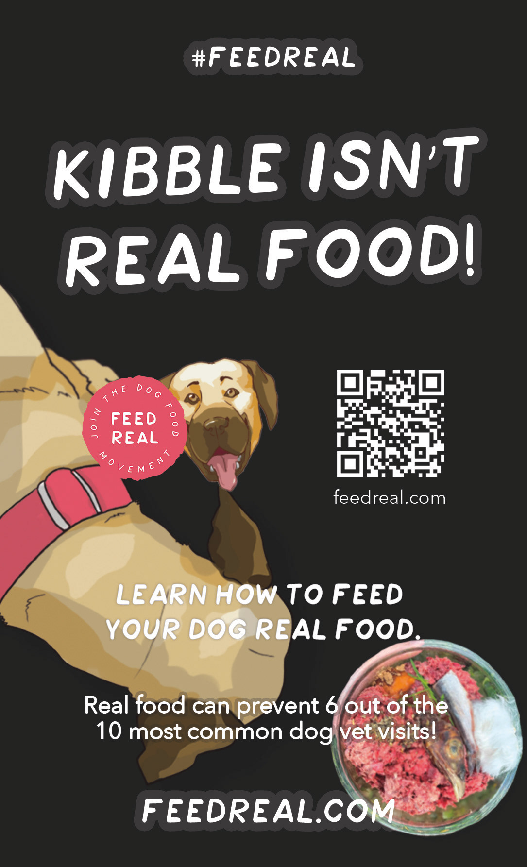 FeedReal postcard front