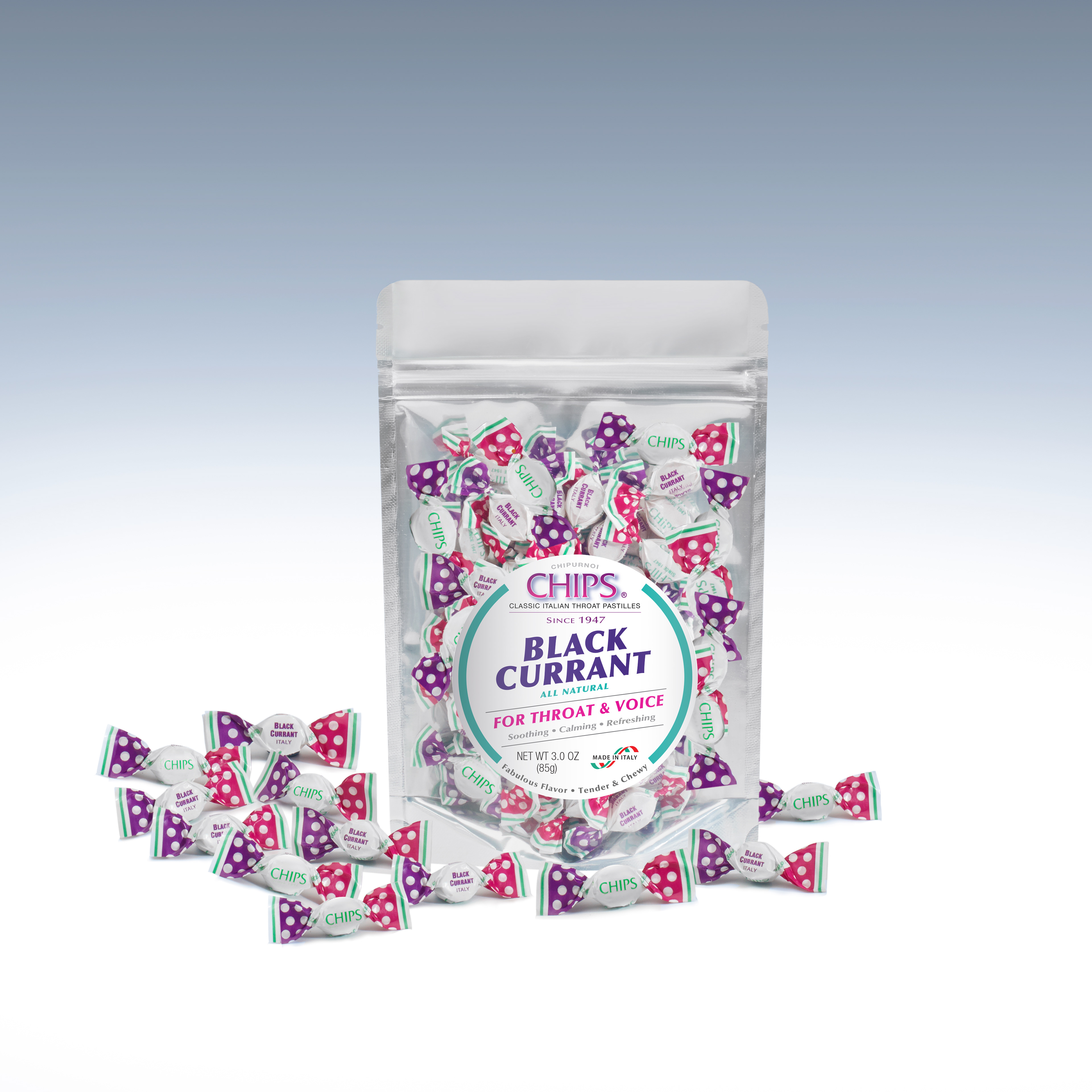 CHIPS Black Currant 3oz Pouch Mockup
