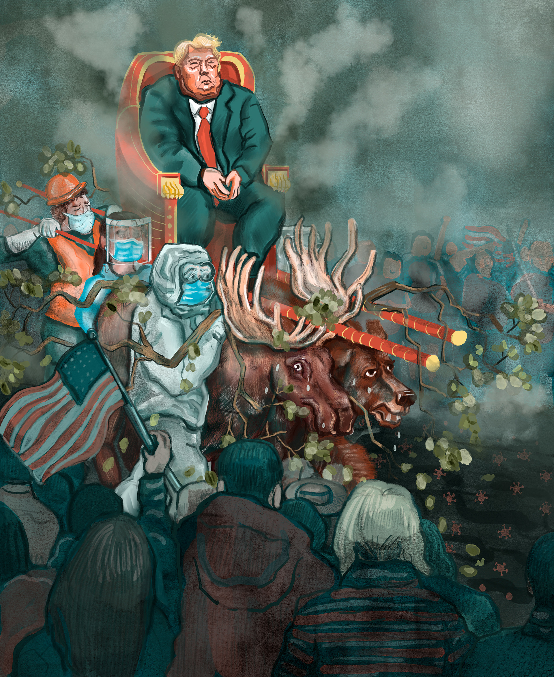 Page Illustration: "Trump Parade"