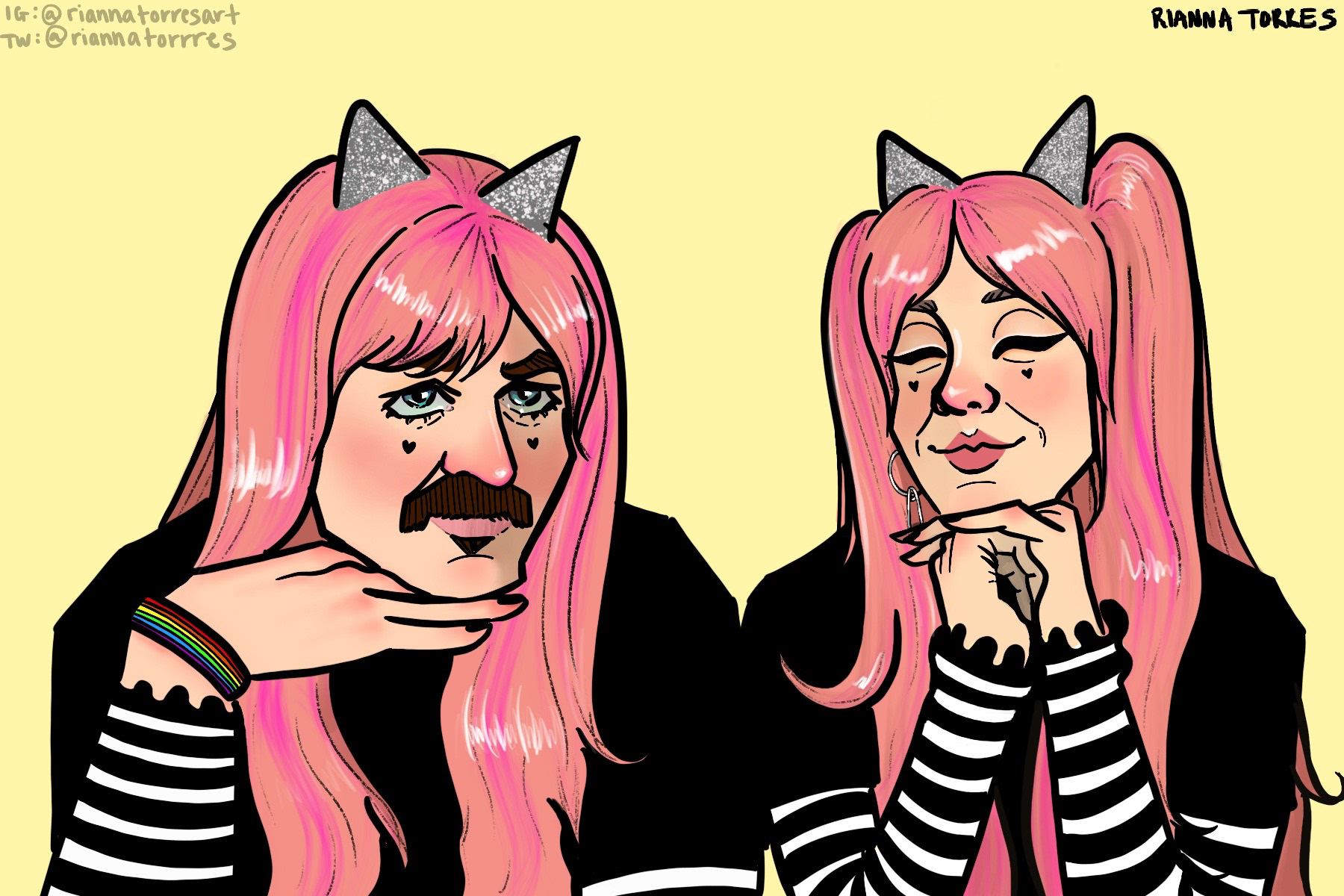 Jenna and Julien Illustration