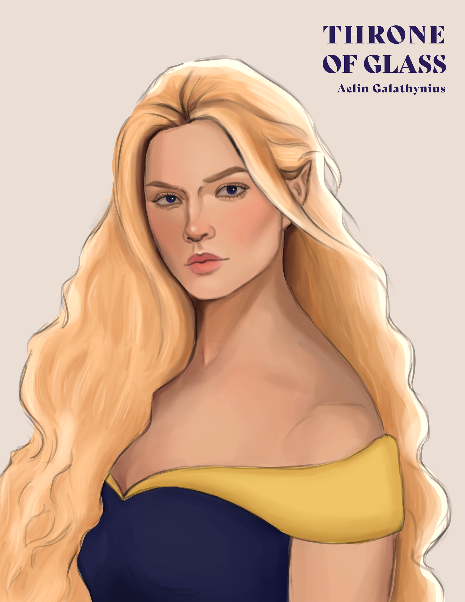 Aelin Galathynius Concept Art (Throne of Glass Series)