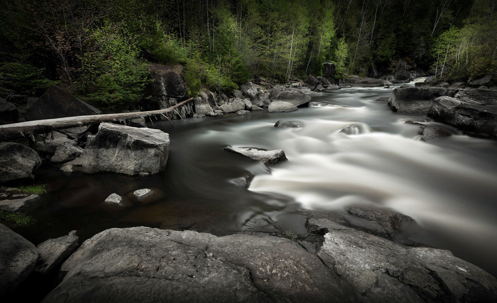 This river crosses a park located close to Saint-Adele in the Laurentide. This is a nice place to walk and enjoy the beauty of cascades and torments of the water around the rocks.#waterfall #water #landscape #rocks #doncaster #river #longexposure #quebec #canada