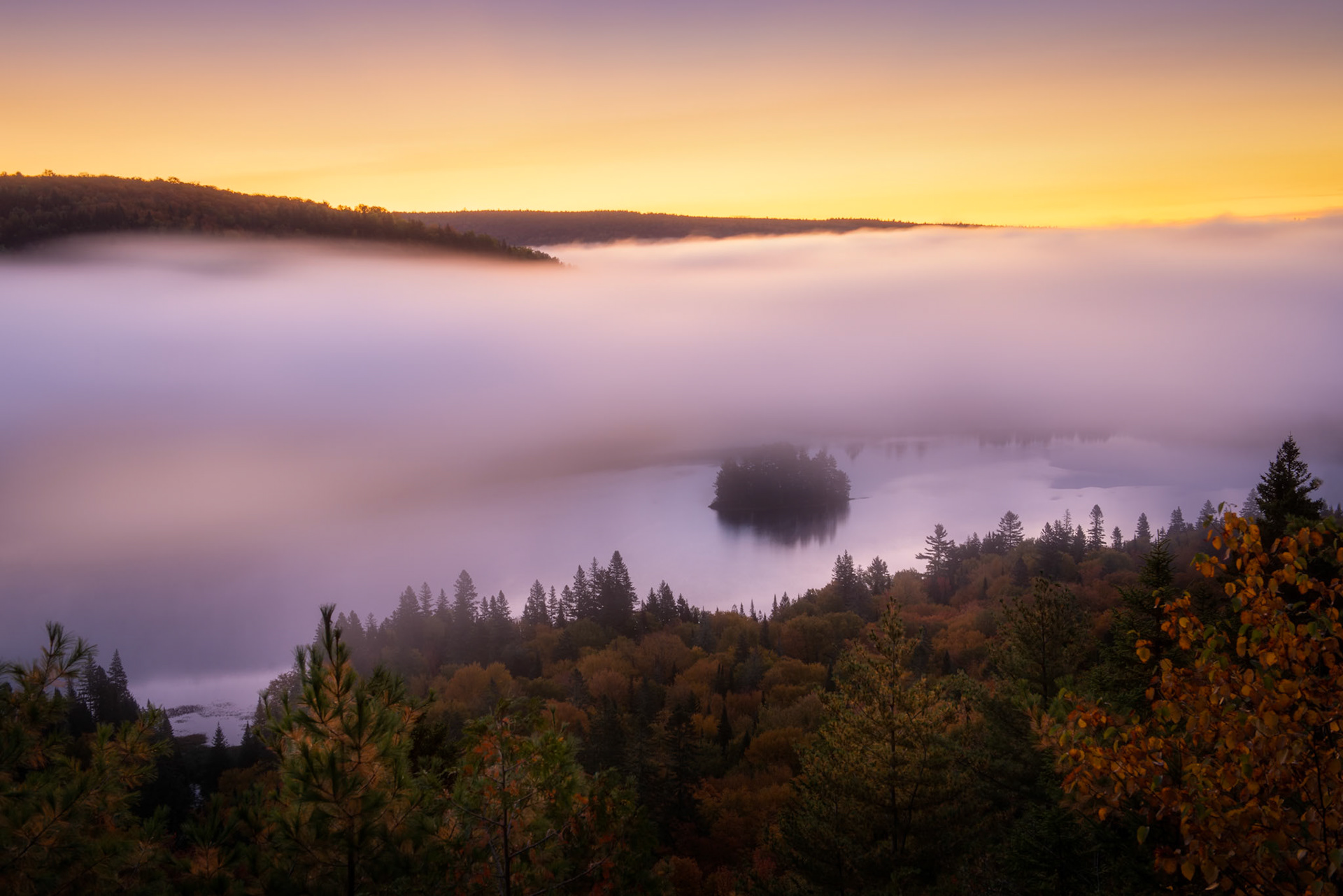 Mist over Pines Island
