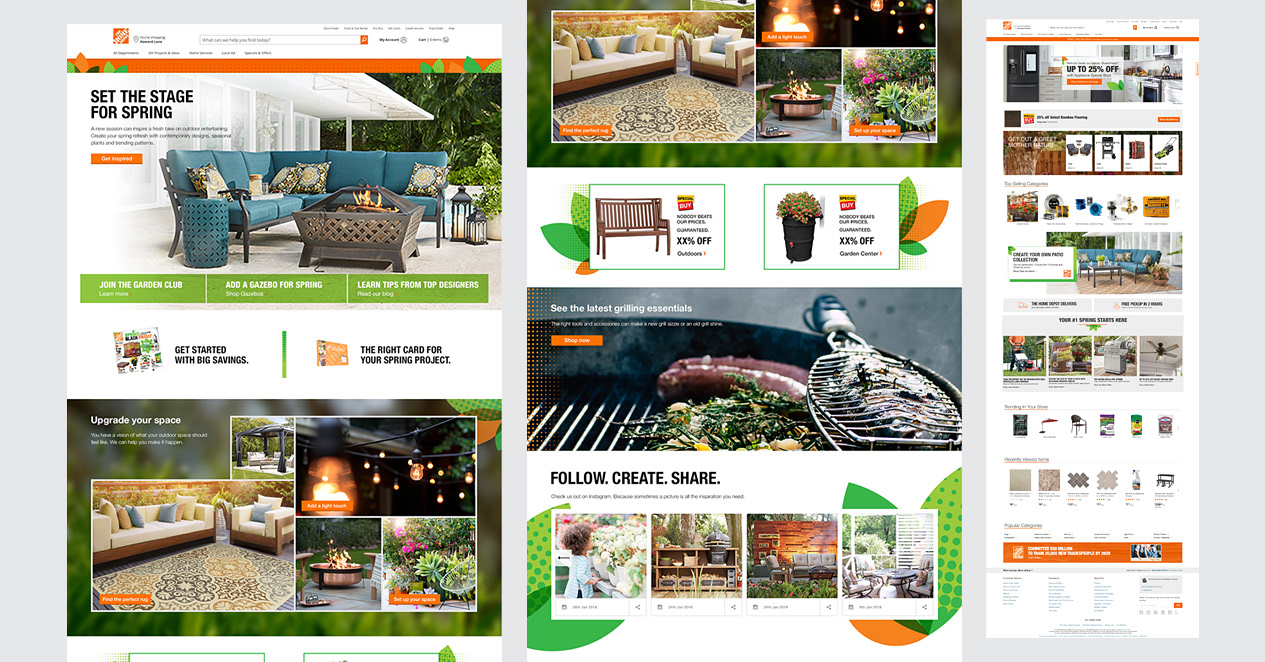 Spring Homepage Redesign Template (Flat) - Original at Right