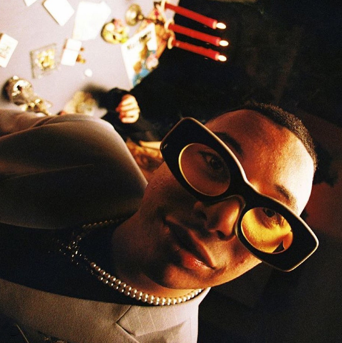 Necklace styling for Dimeh ft Lefa music video: BLEU PÂLE